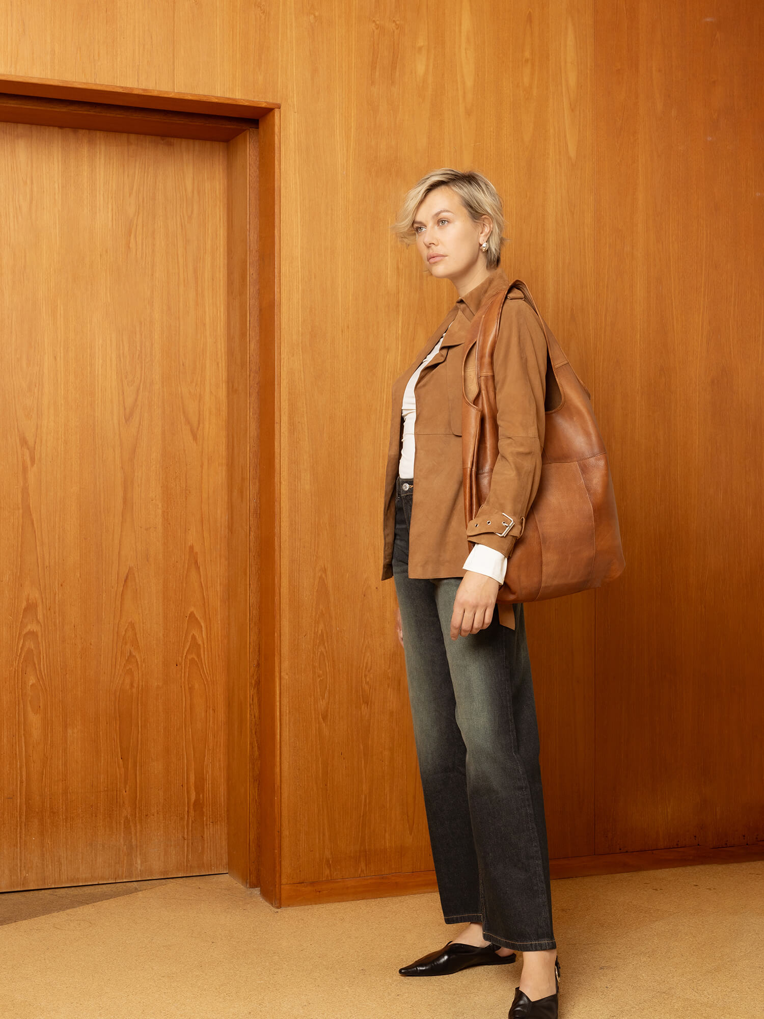 Re:Designed shopper skindtaske - walnut