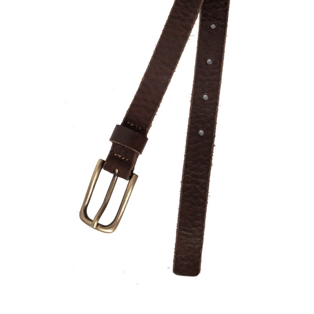 Re:Designed skindbælte Jeanne Smalt - brun