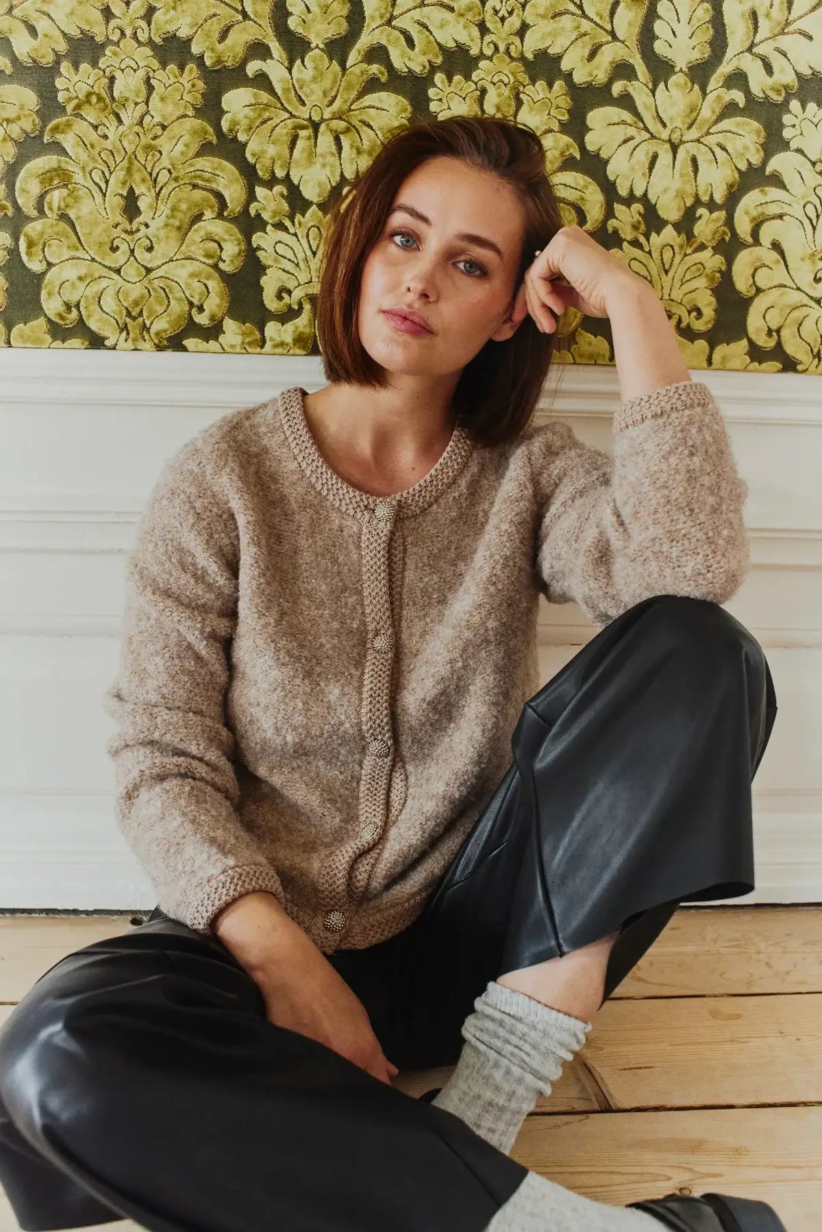 Freequent Christa cardigan - taupe melange Freequent Christa cardigan - taupe melange