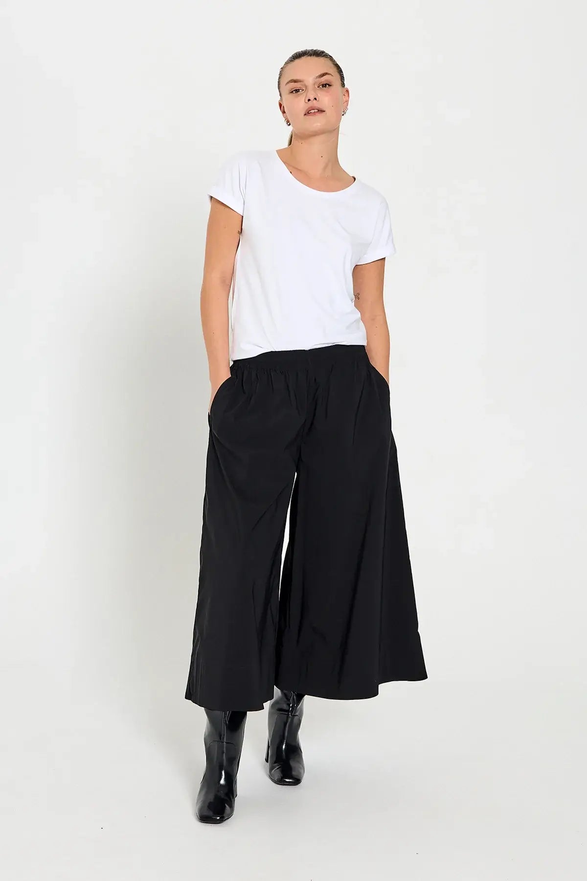 Freequent culotte bukser - sort