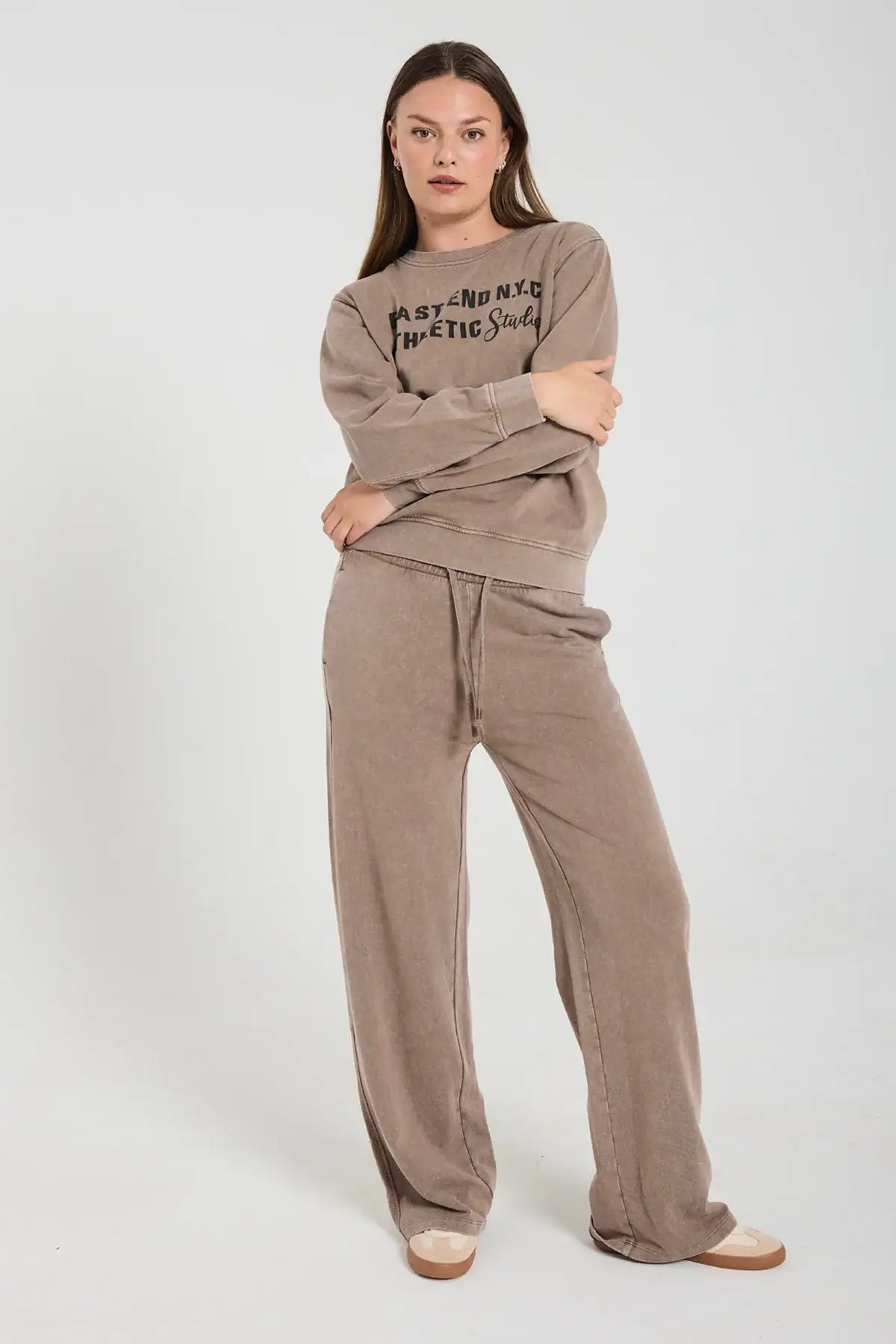 Freequent pullover / sweatshirt - taupe