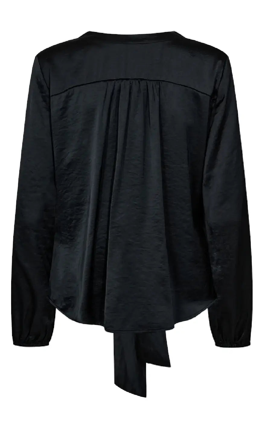 Freequent Dove skjorte m. knudedetalje - sort