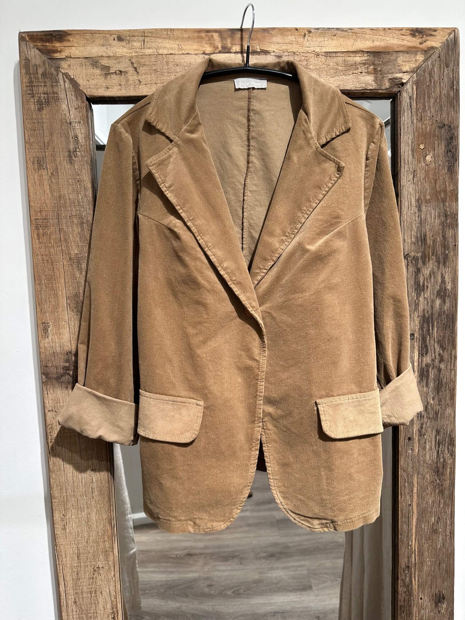 Delux Skagen fløjlsblazer - caramel