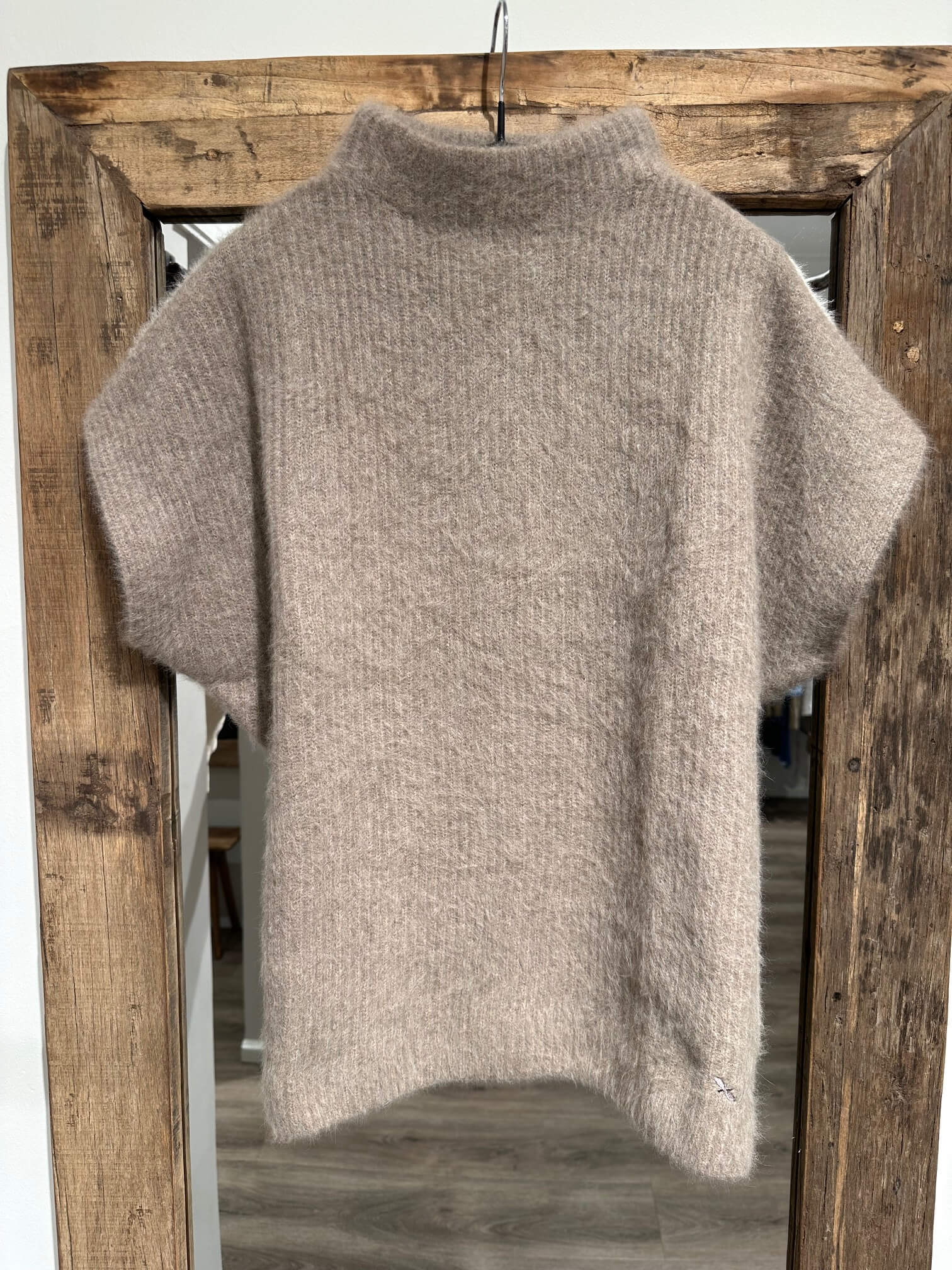 Butterfly CPH cashmere & raccoon kortærmet strik - mocca