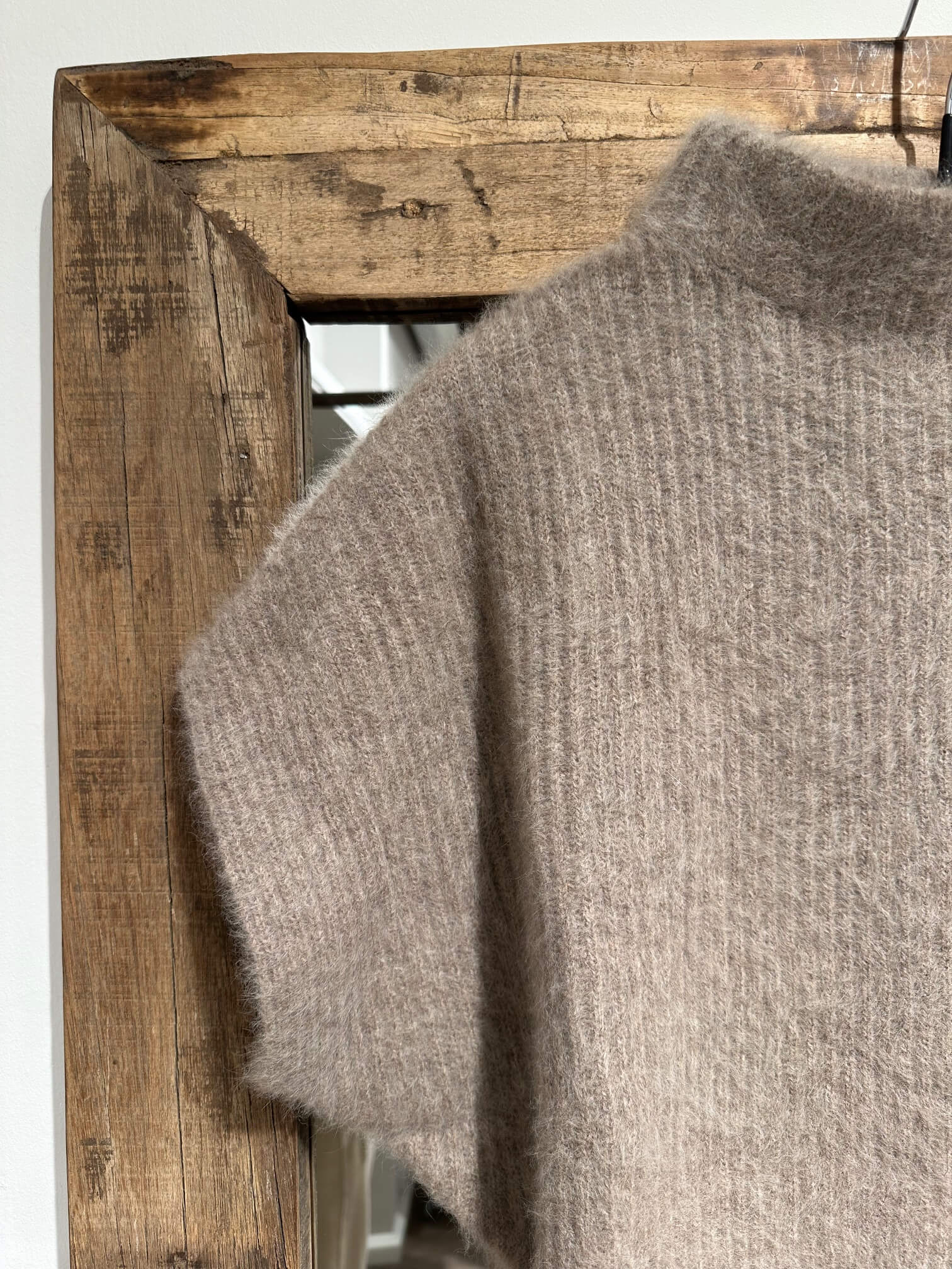 Butterfly CPH cashmere & raccoon kortærmet strik - mocca
