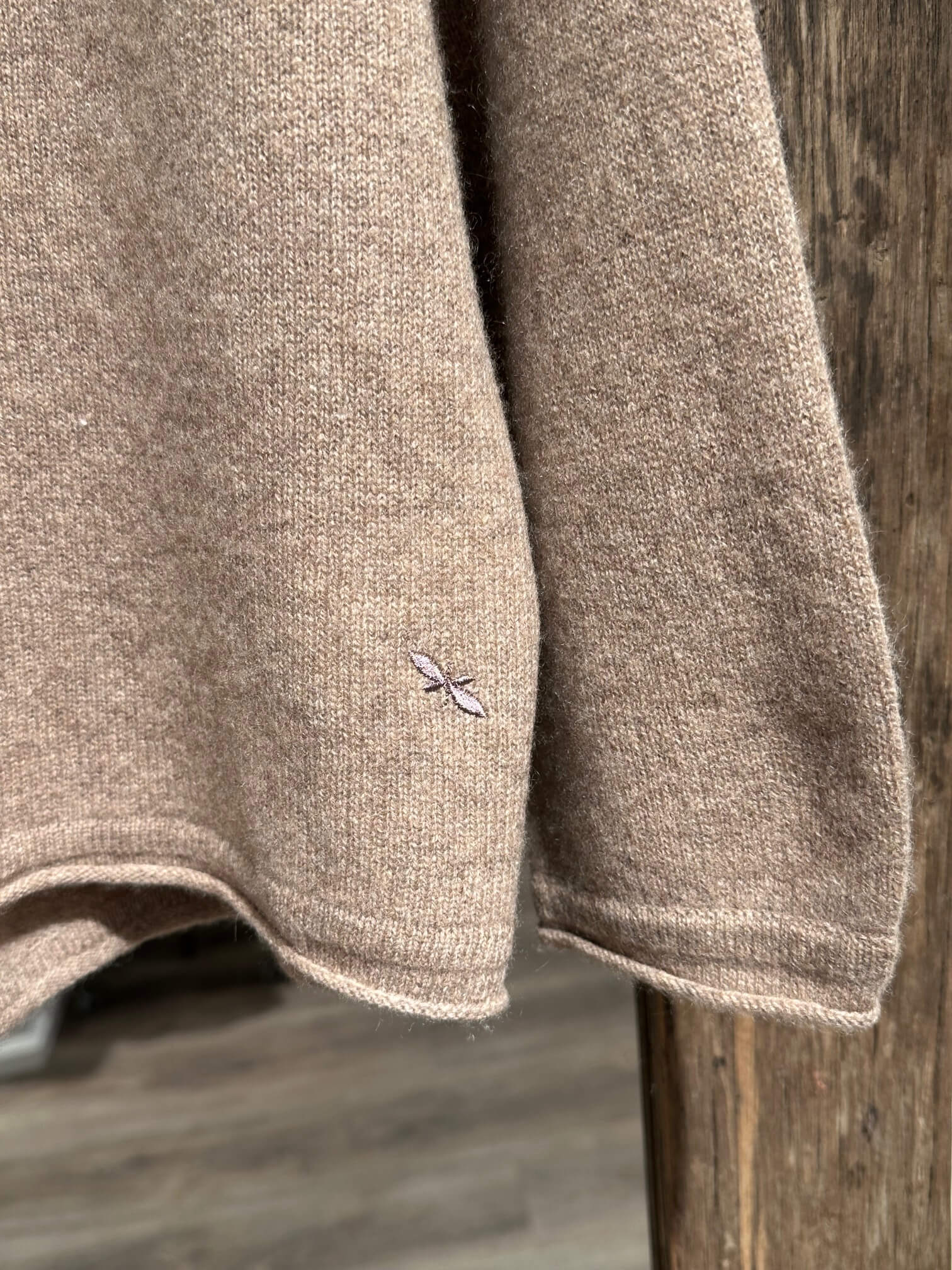 Butterfly CPH 100% cashmere strik oversized - lys brun