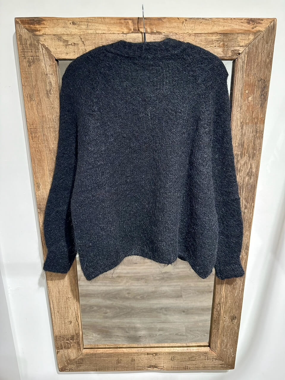 A taste of Fleurie mohair strikcardigan - sort