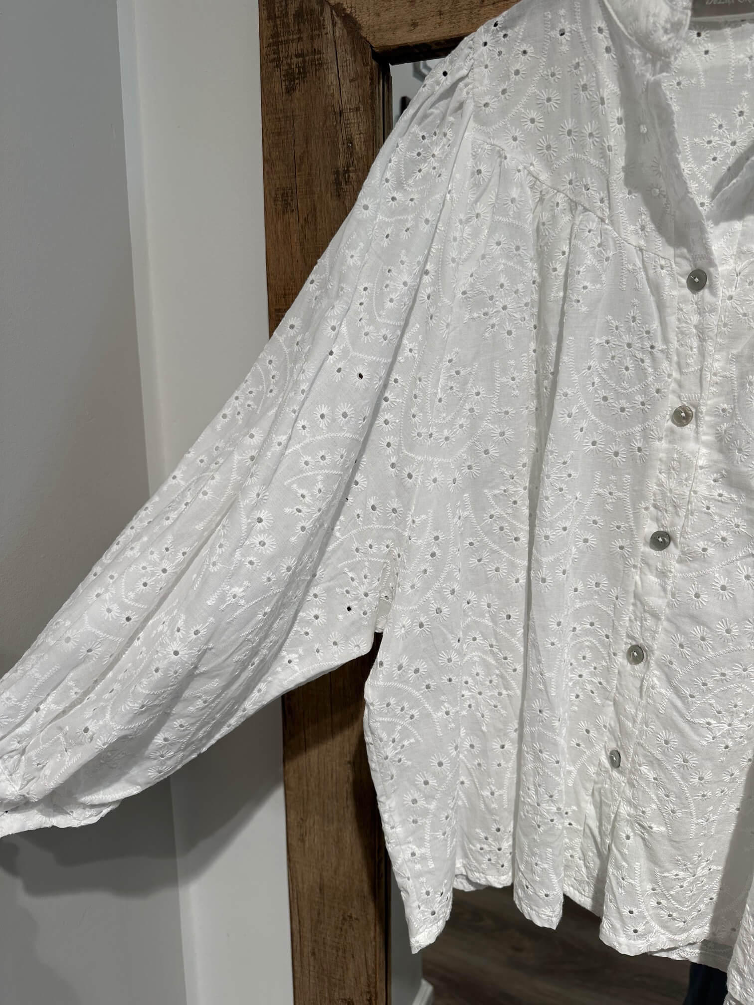 Delux Skagen Julia broderi anglaise skjorte - off-white