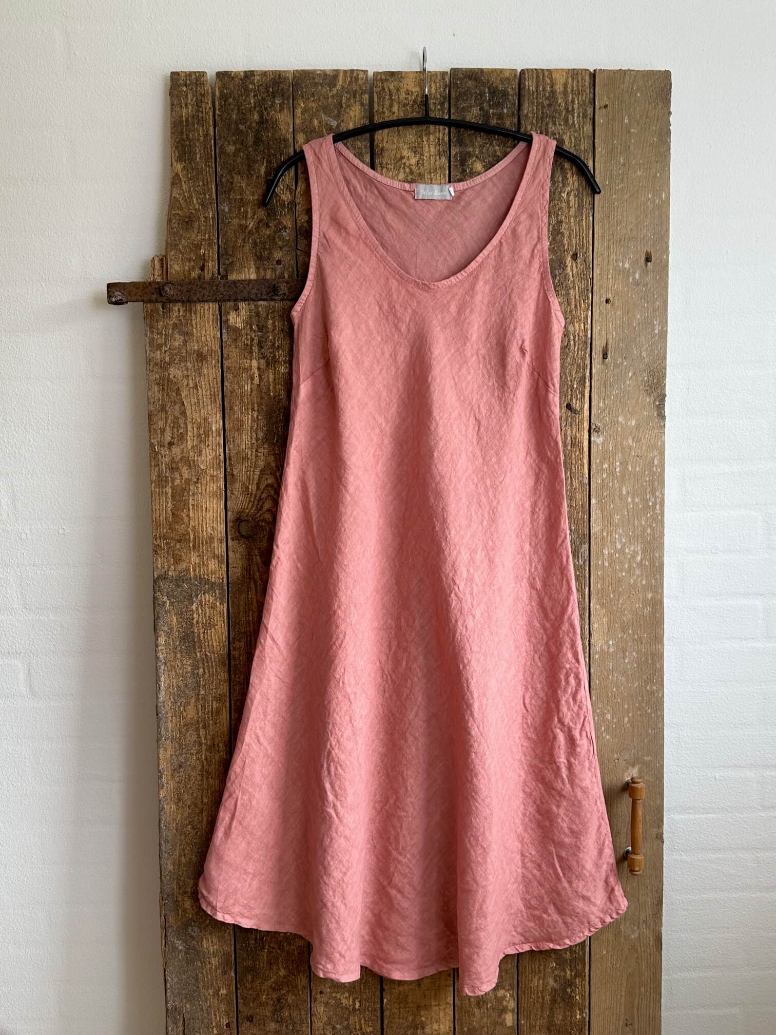Delux Skagen strop hørkjole - pepe rose