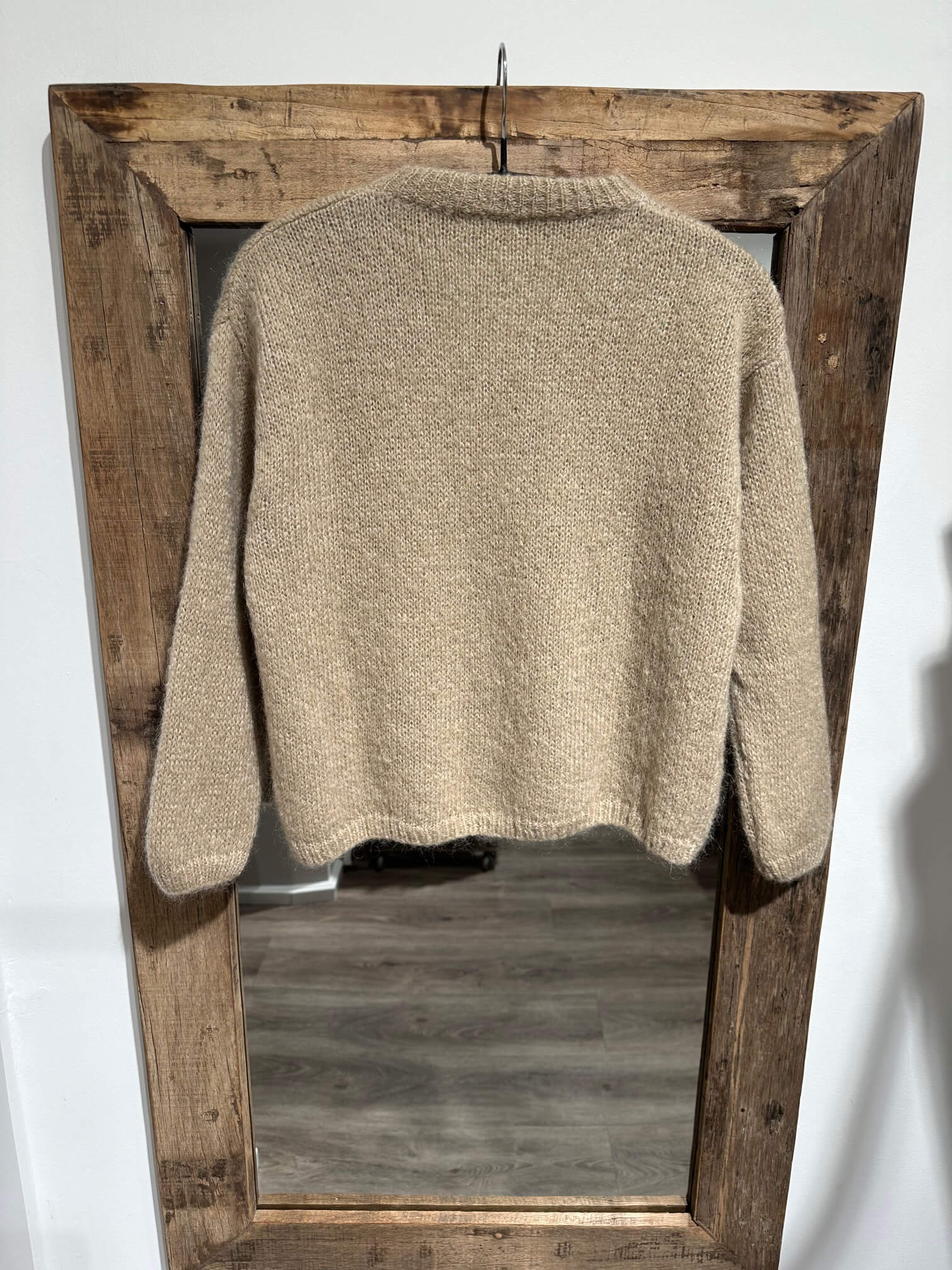 A taste of Fleurie mohair strikcardigan - beige