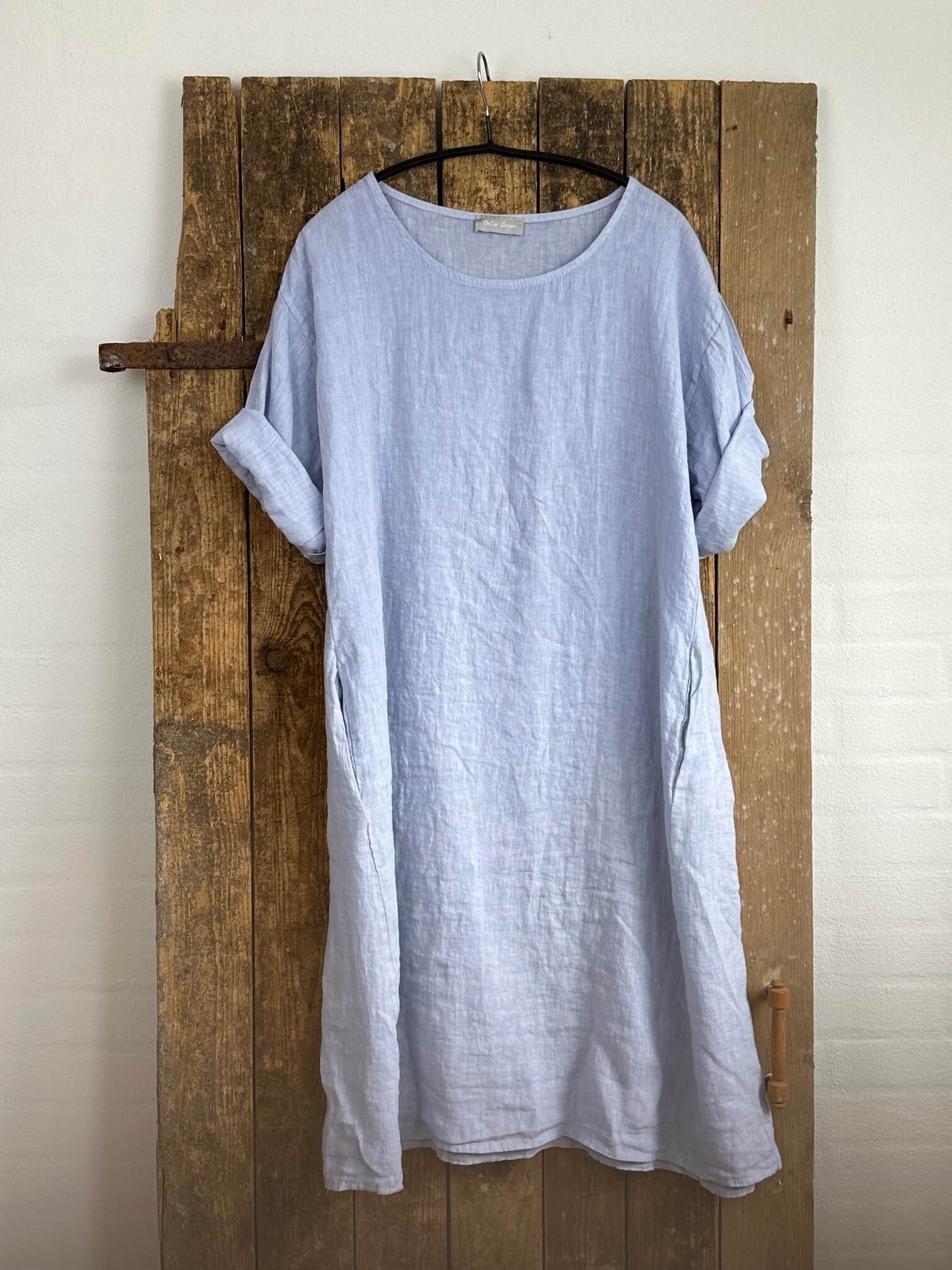 Delux Skagen hørtunika - lyseblå