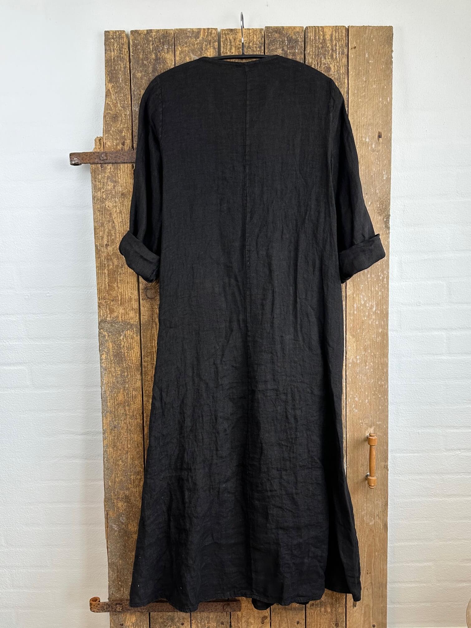 Delux Skagen kaftan hørkjole - sort