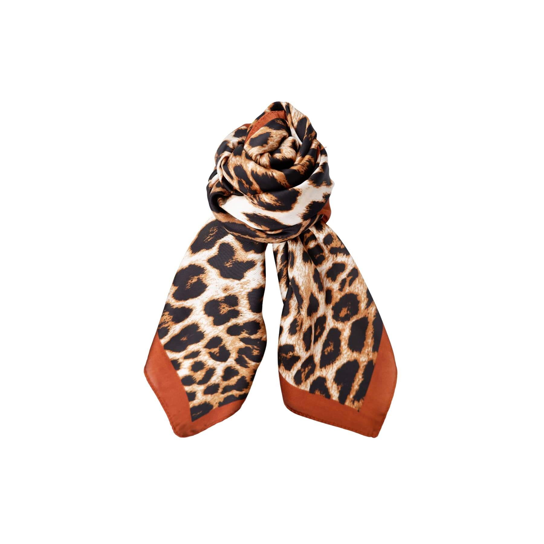 Black Colour Nira mini tørklæde w. golden ring