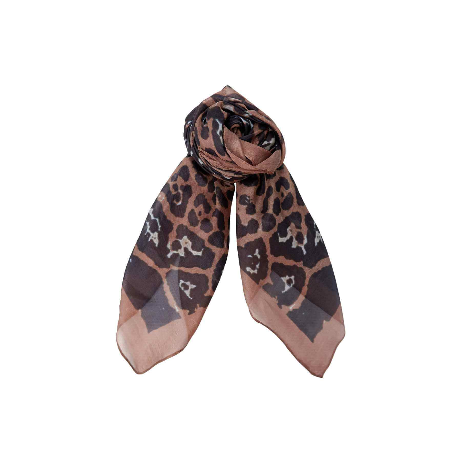Black Colour 100% silketørklæde leo