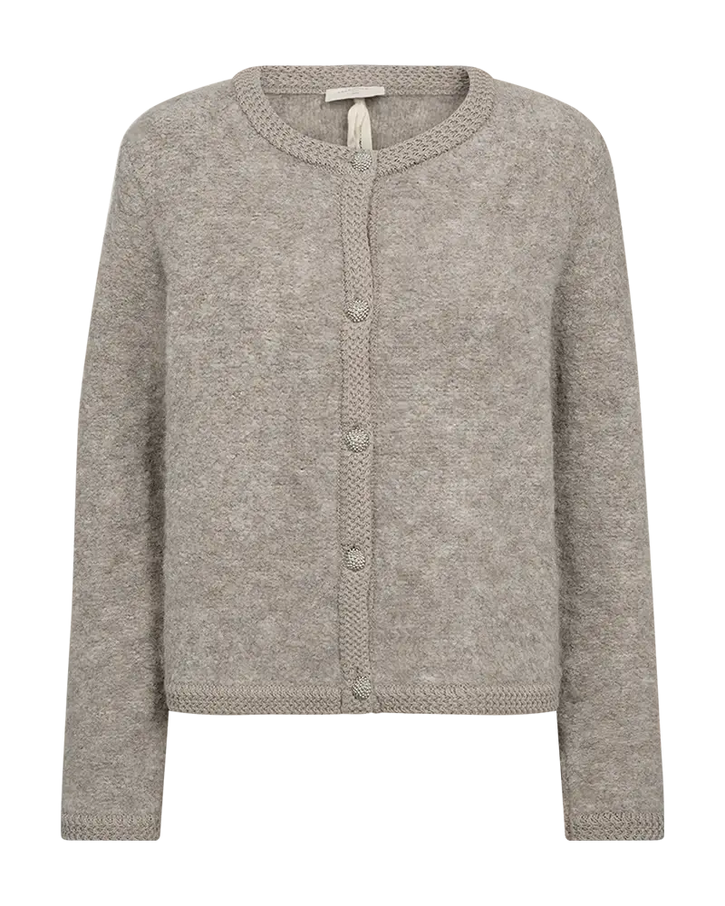 Freequent Christa cardigan - taupe melange
