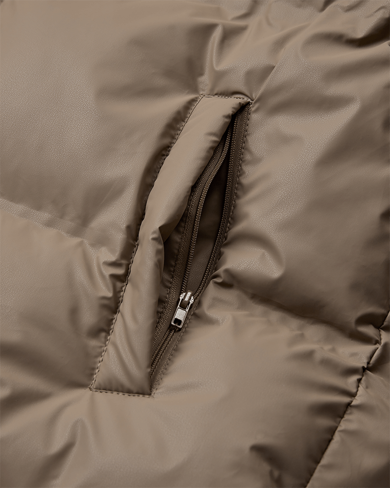 Freequent vinter frakke - taupe