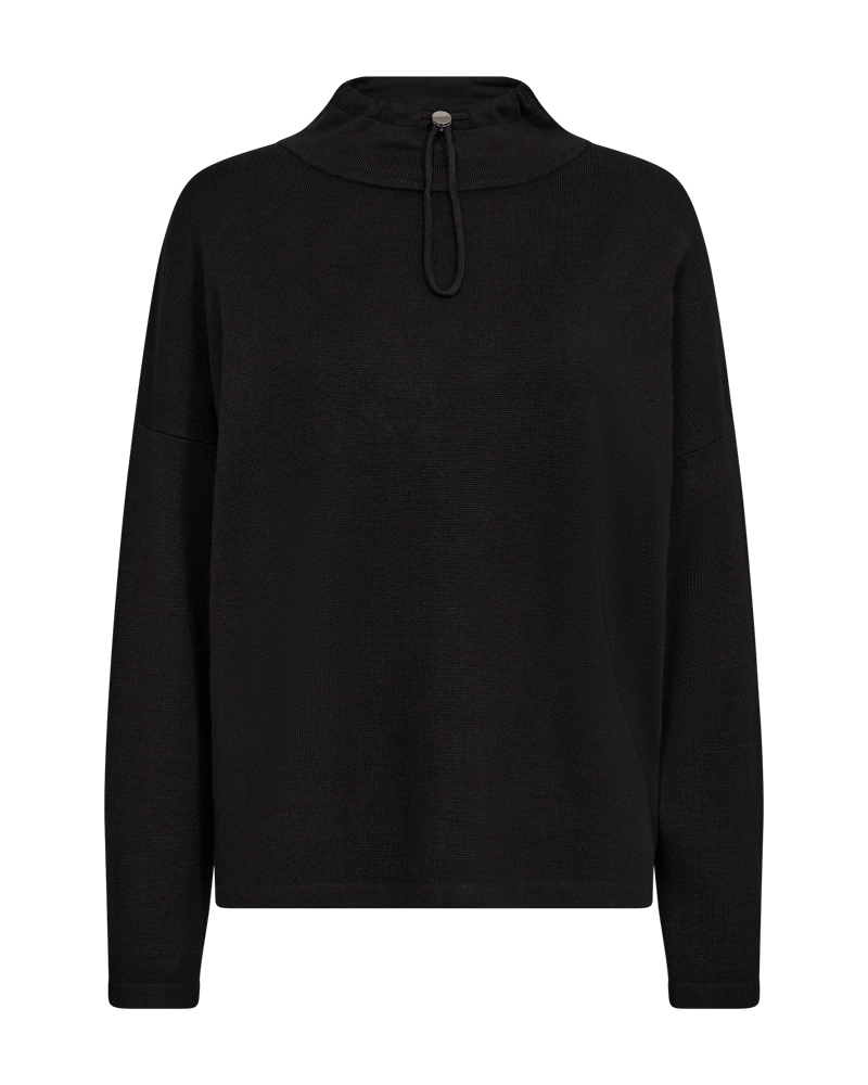Freequent strikket relax pullover - sort