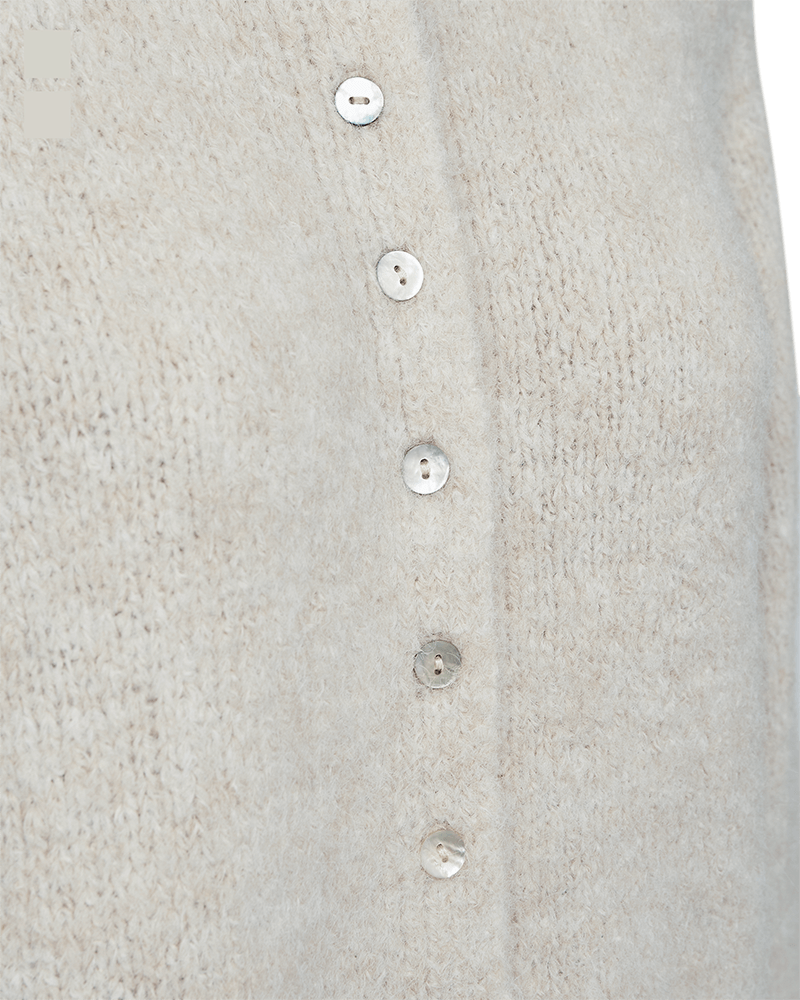 Freequent Lulu cardigan - moonbeam (sand) melange