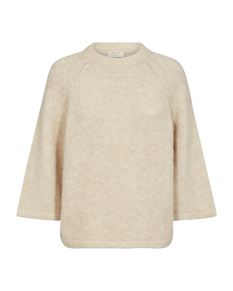 Freequent Lulu strik - moonbeam (sand) melange