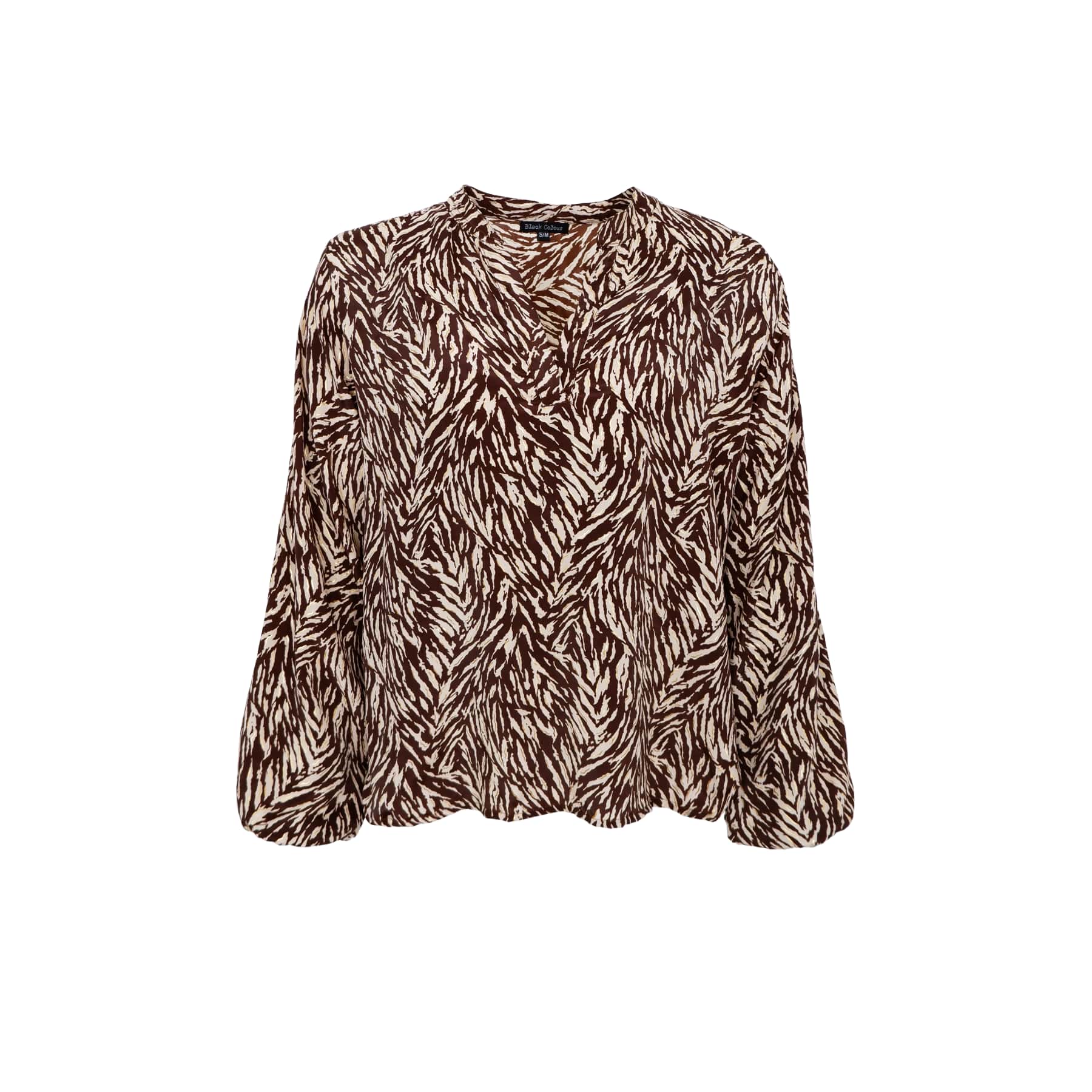 Black Colour Luna bluse - Golden Toffee