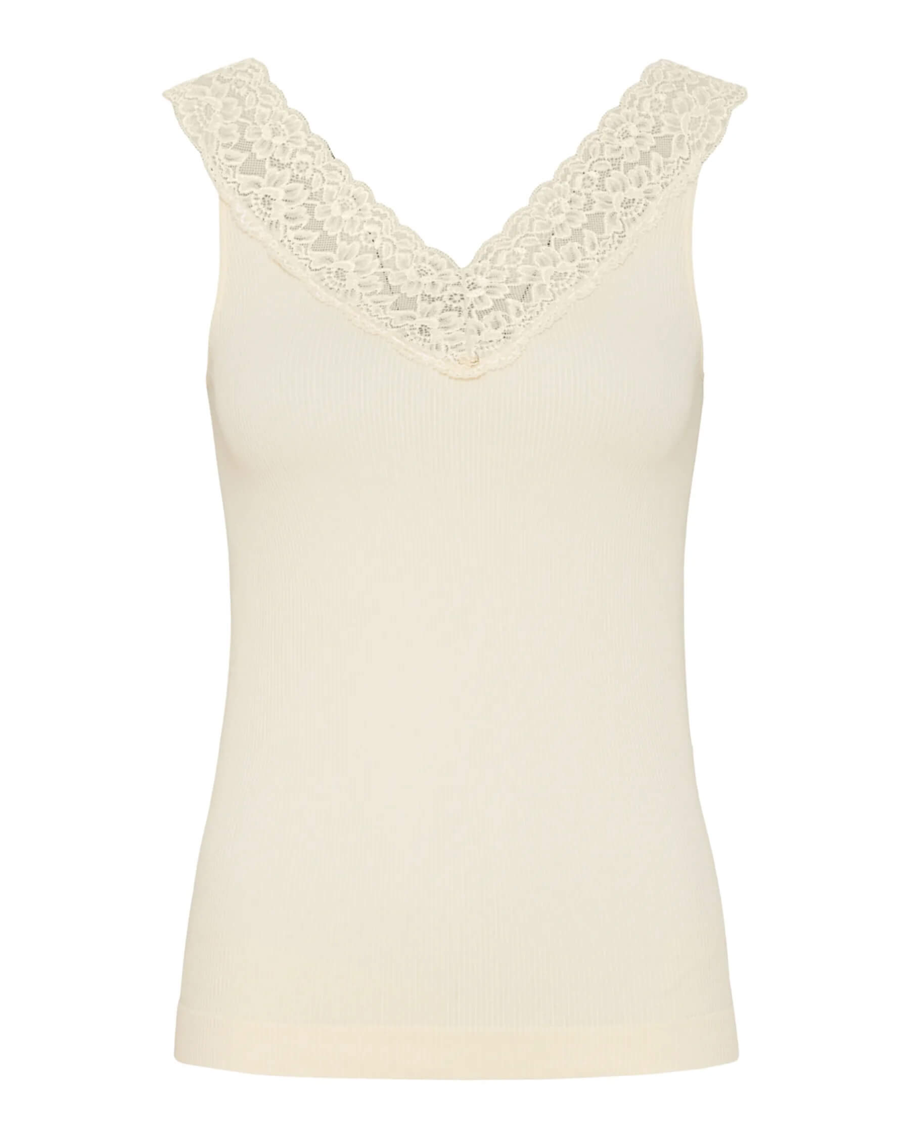 Tim&Simonsen Miriam rib top - panna