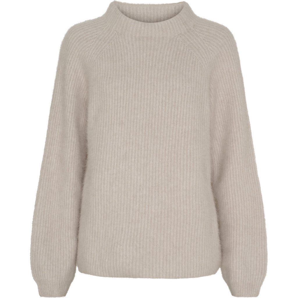 Butterfly CPH cashmere & raccoon strik - lys beige