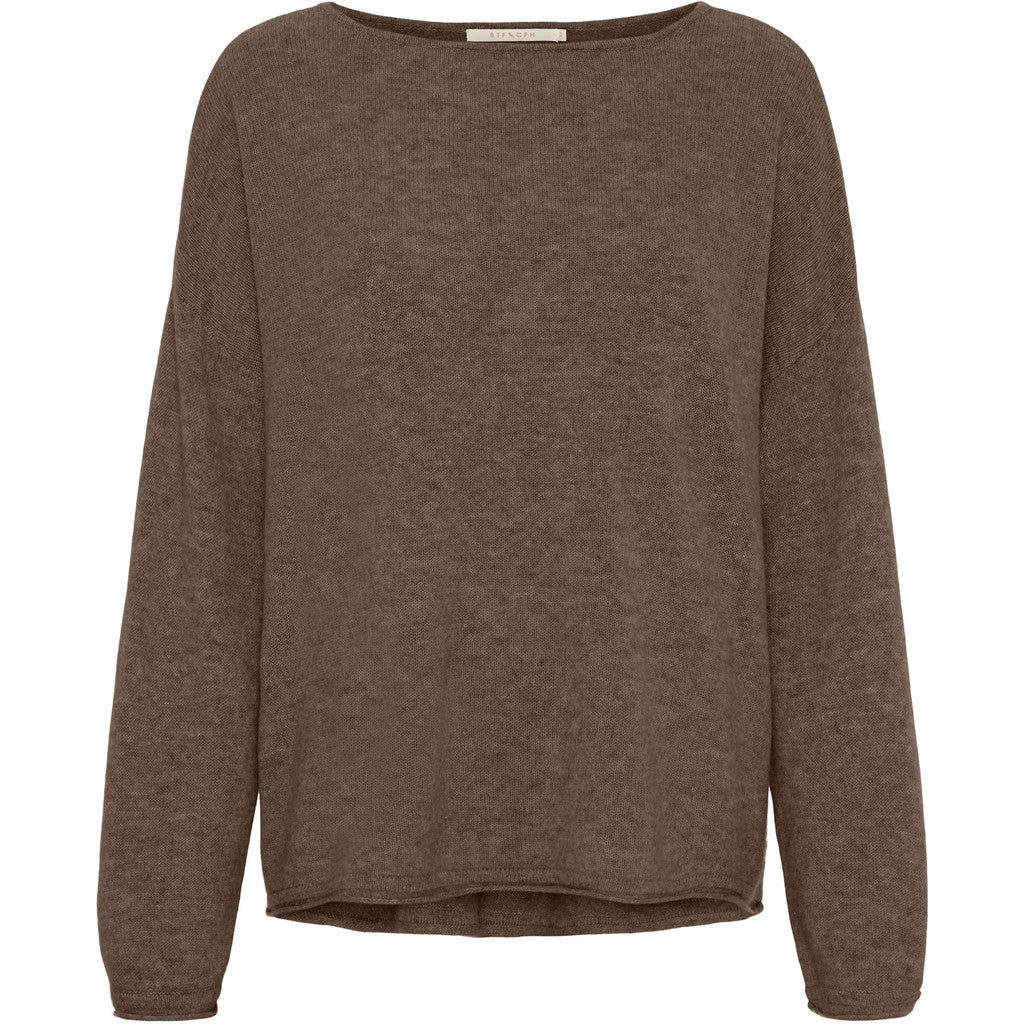 Butterfly CPH 100% cashmere strik oversized - brun melange