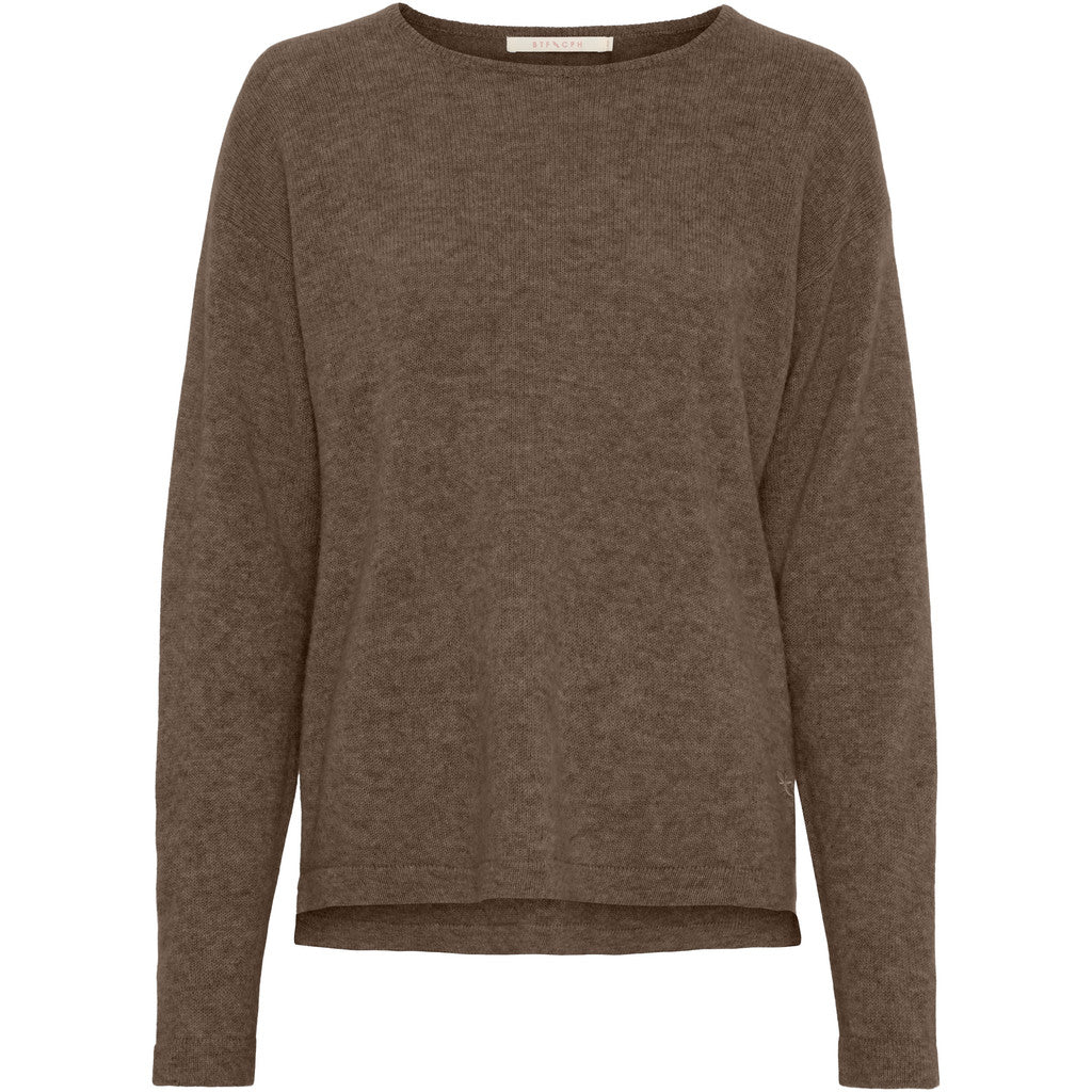 Butterfly CPH 100% cashmere strik - brun melange