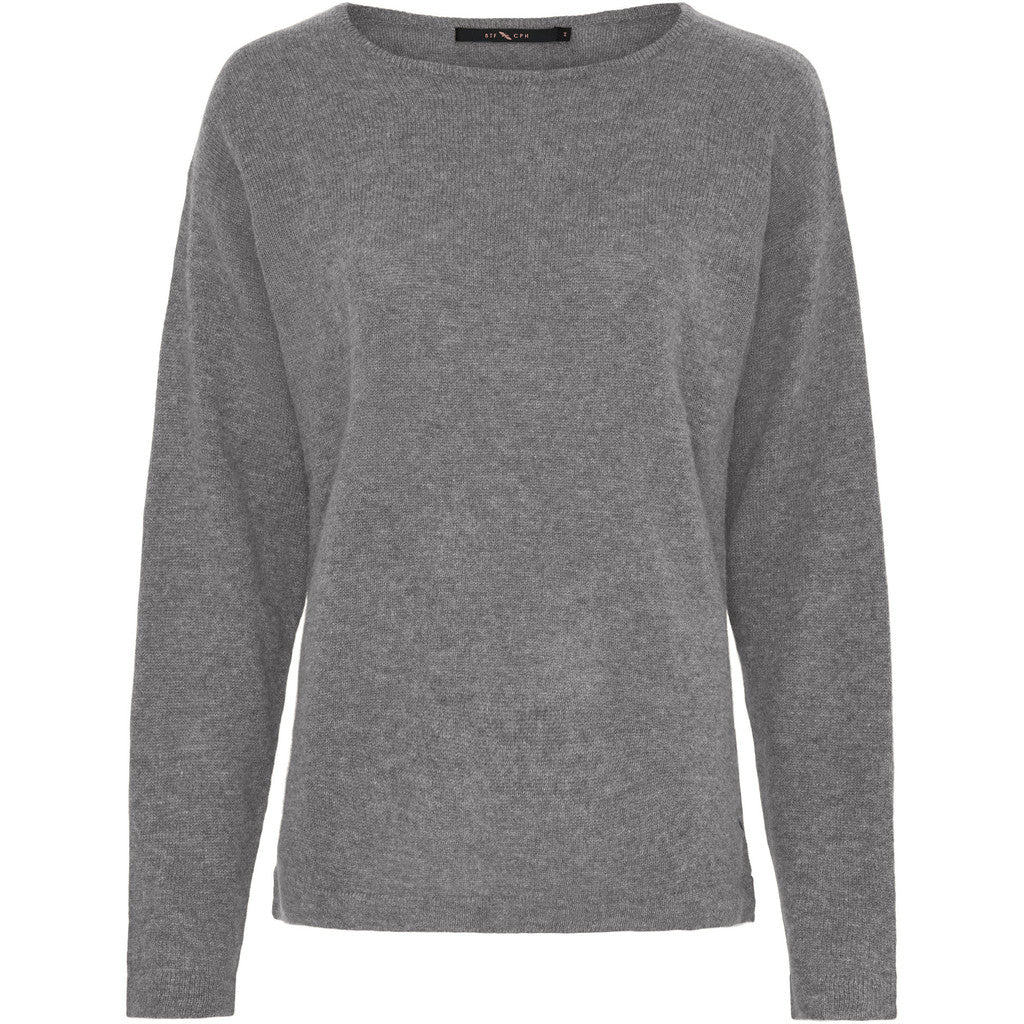 Butterfly CPH 100% cashmere strik - grå melange
