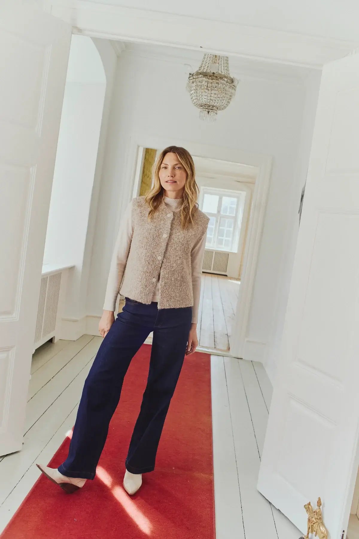 Freequent Sindy lange jeans - mørkeblå