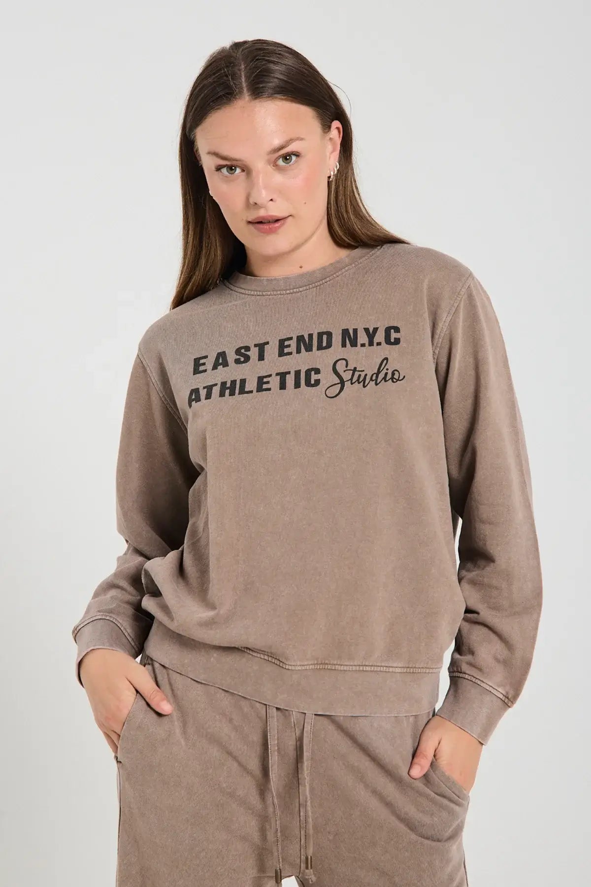Freequent pullover / sweatshirt - taupe