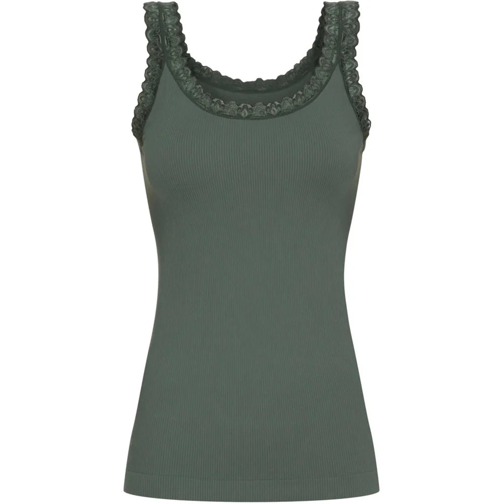 Tim&Simonsen Frida rib top - oliven