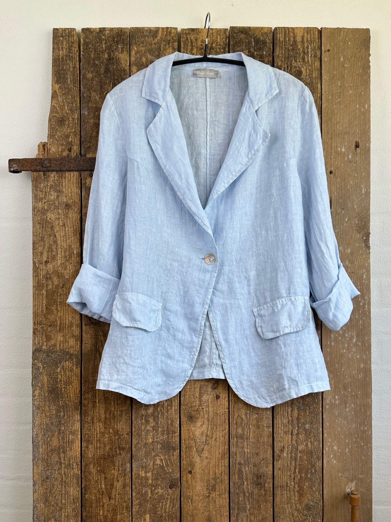 Delux Skagen hør blazer - lyseblå