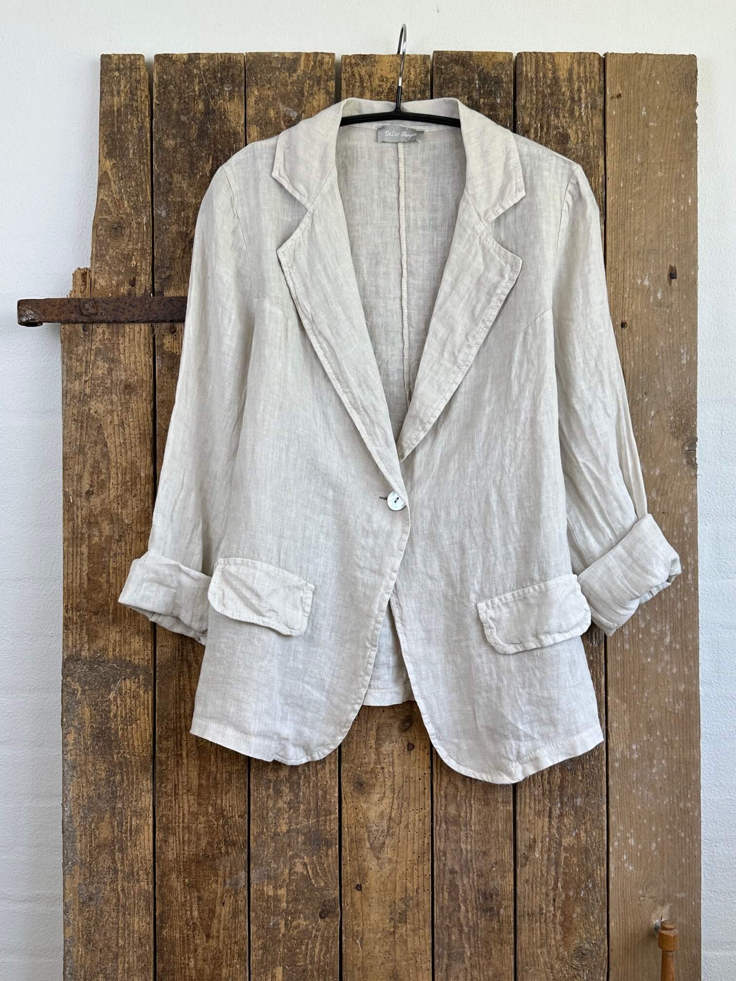 Delux Skagen hør blazer - sand