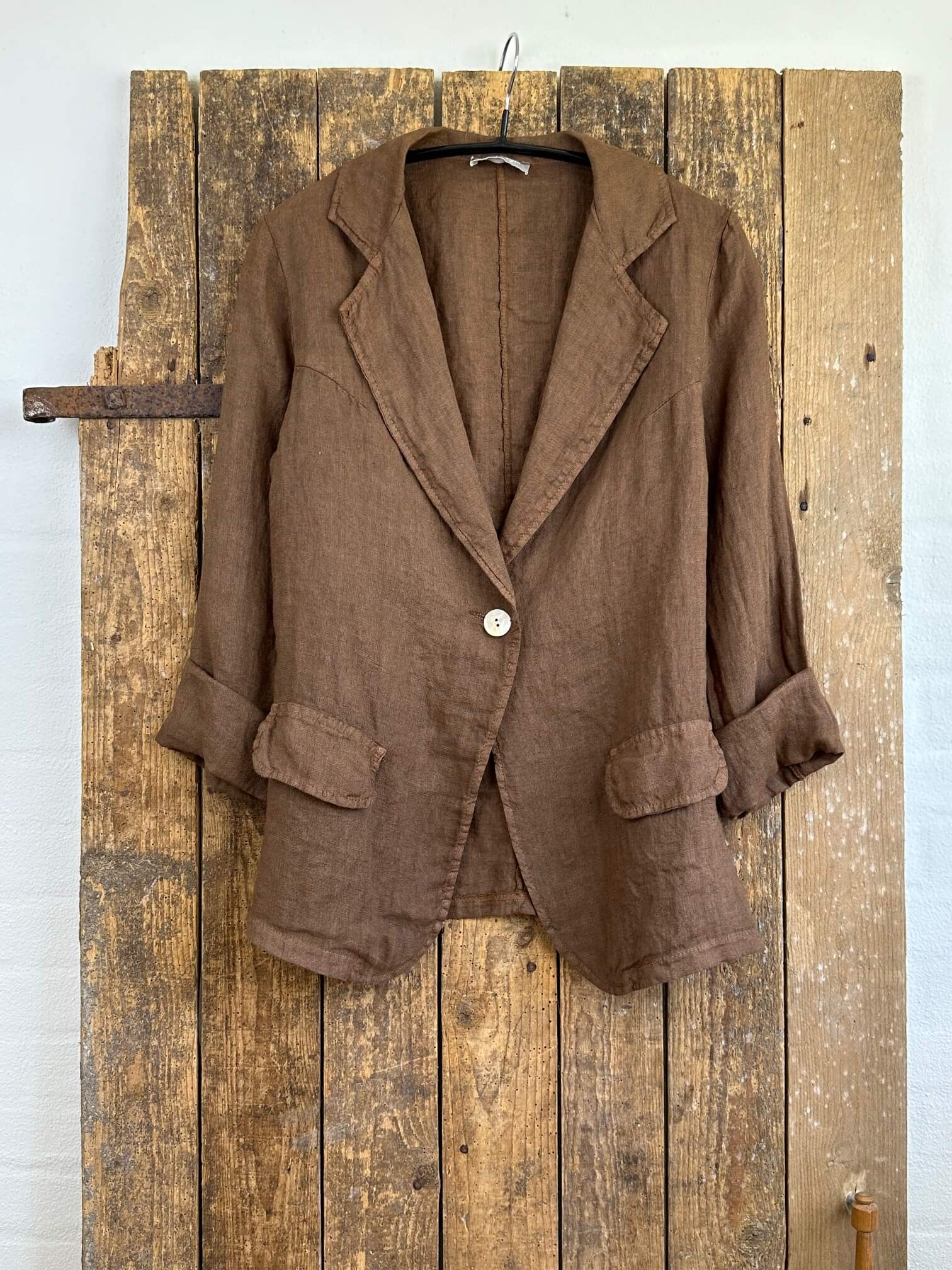 Delux Skagen hør blazer - coffee