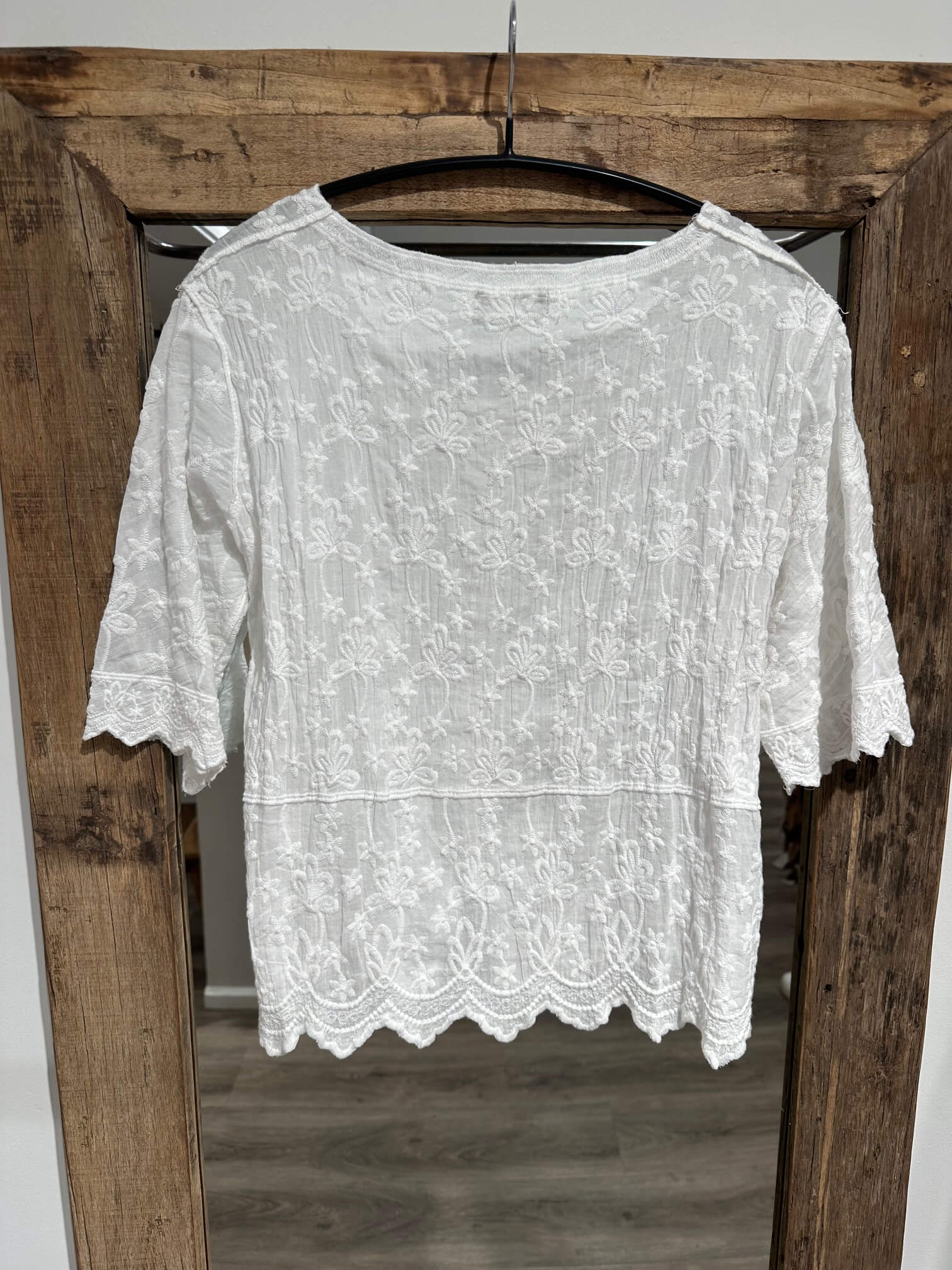 Delux Skagen Cecilia broderi bluse - hvid