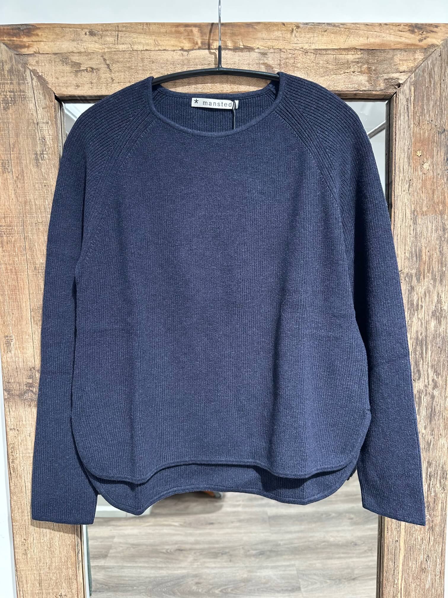 Mansted Nectarine 100% bomuldsstrik - navy