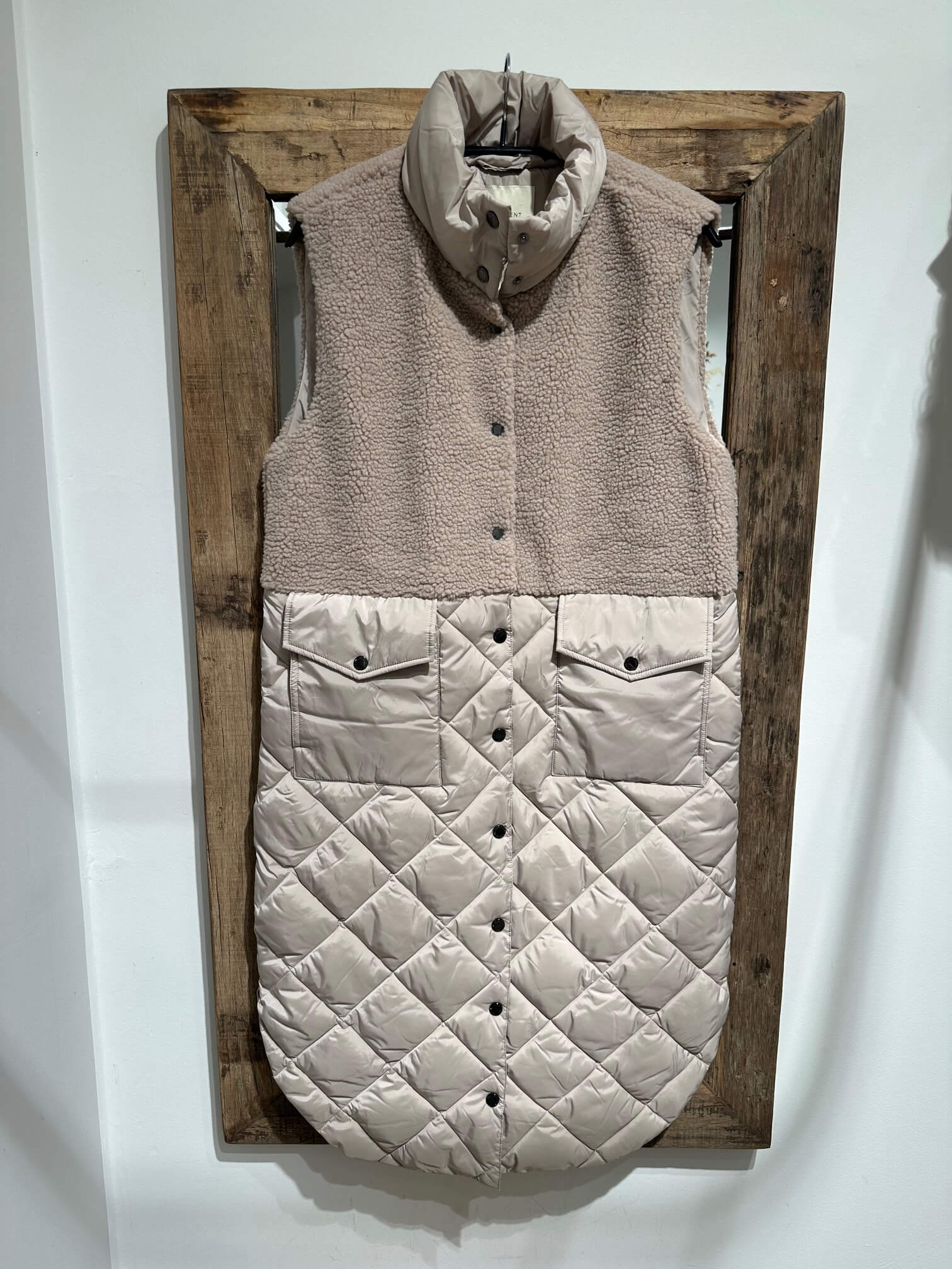 Freequent lang vest - taupe