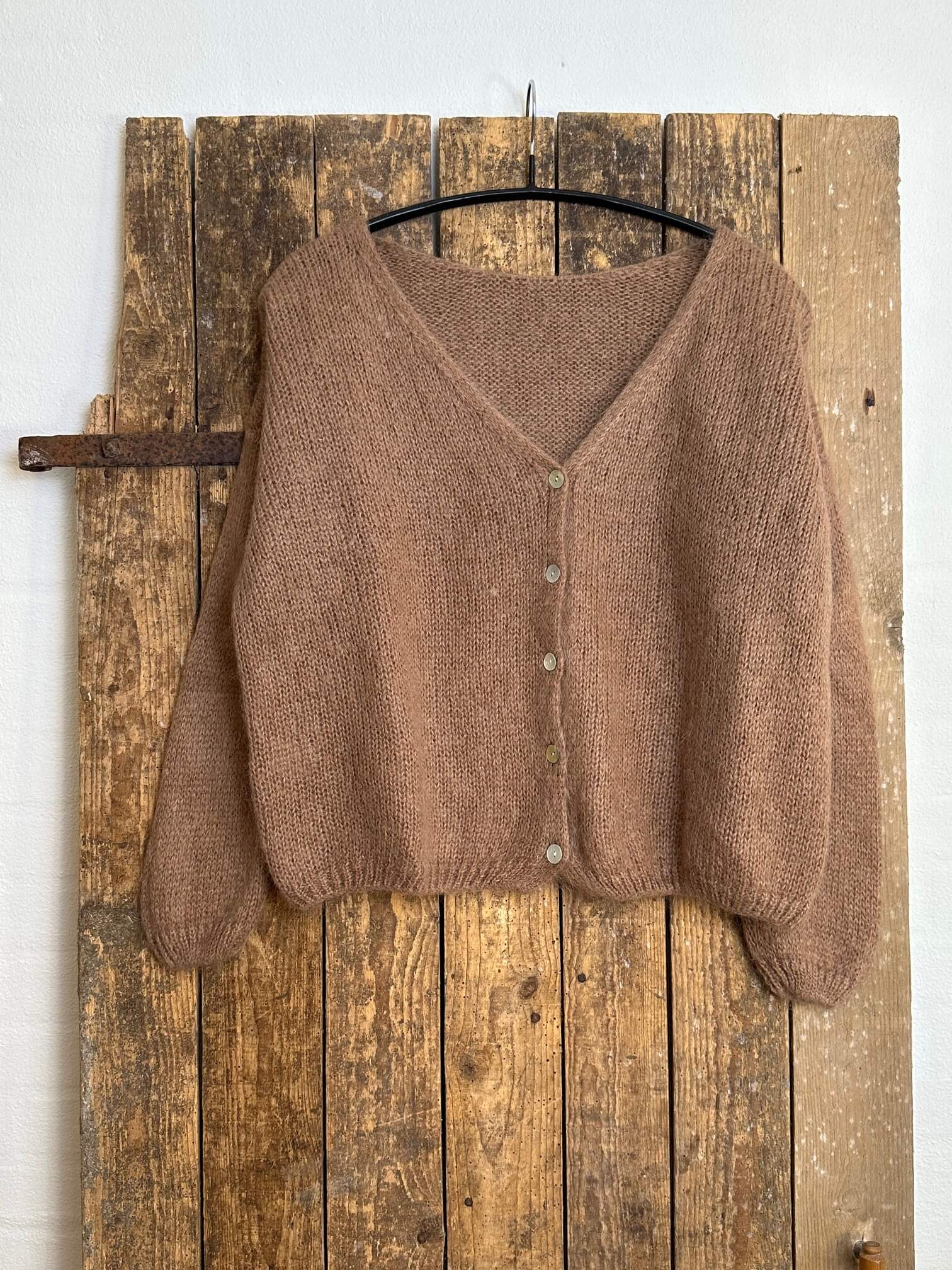 Delux Skagen mohair strikcardigan - camel