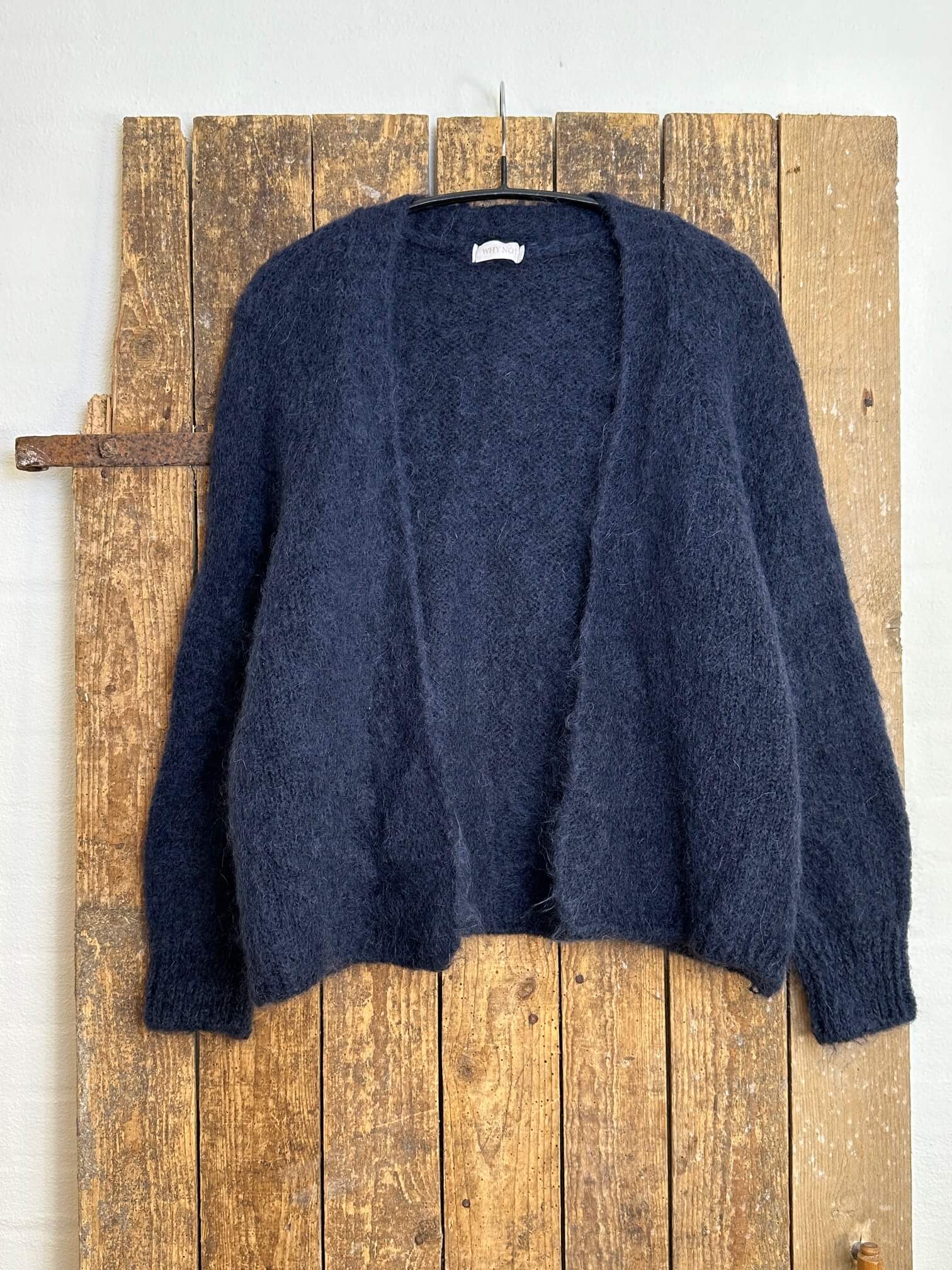 A taste of Fleurie mohair strikcardigan - navy