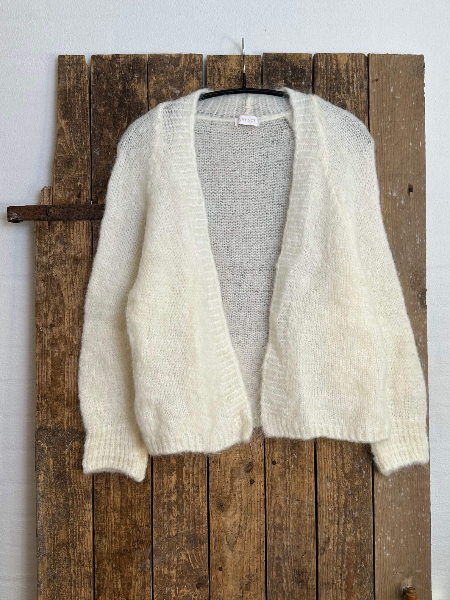 A taste of Fleurie mohair strikcardigan - off-white