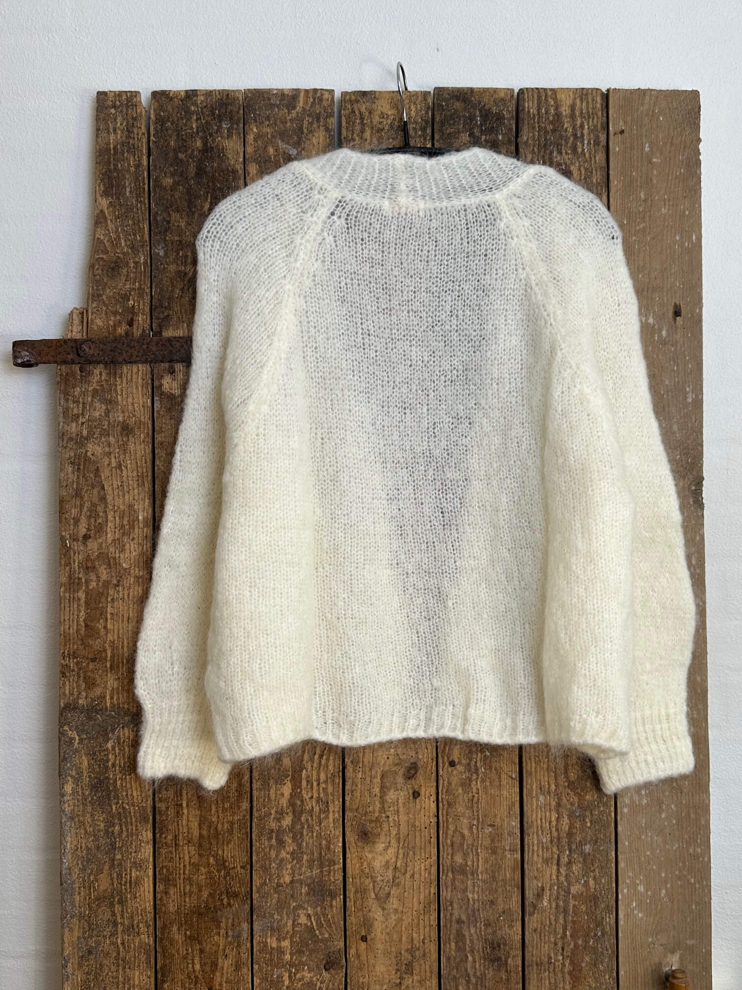 A taste of Fleurie mohair strikcardigan - off-white