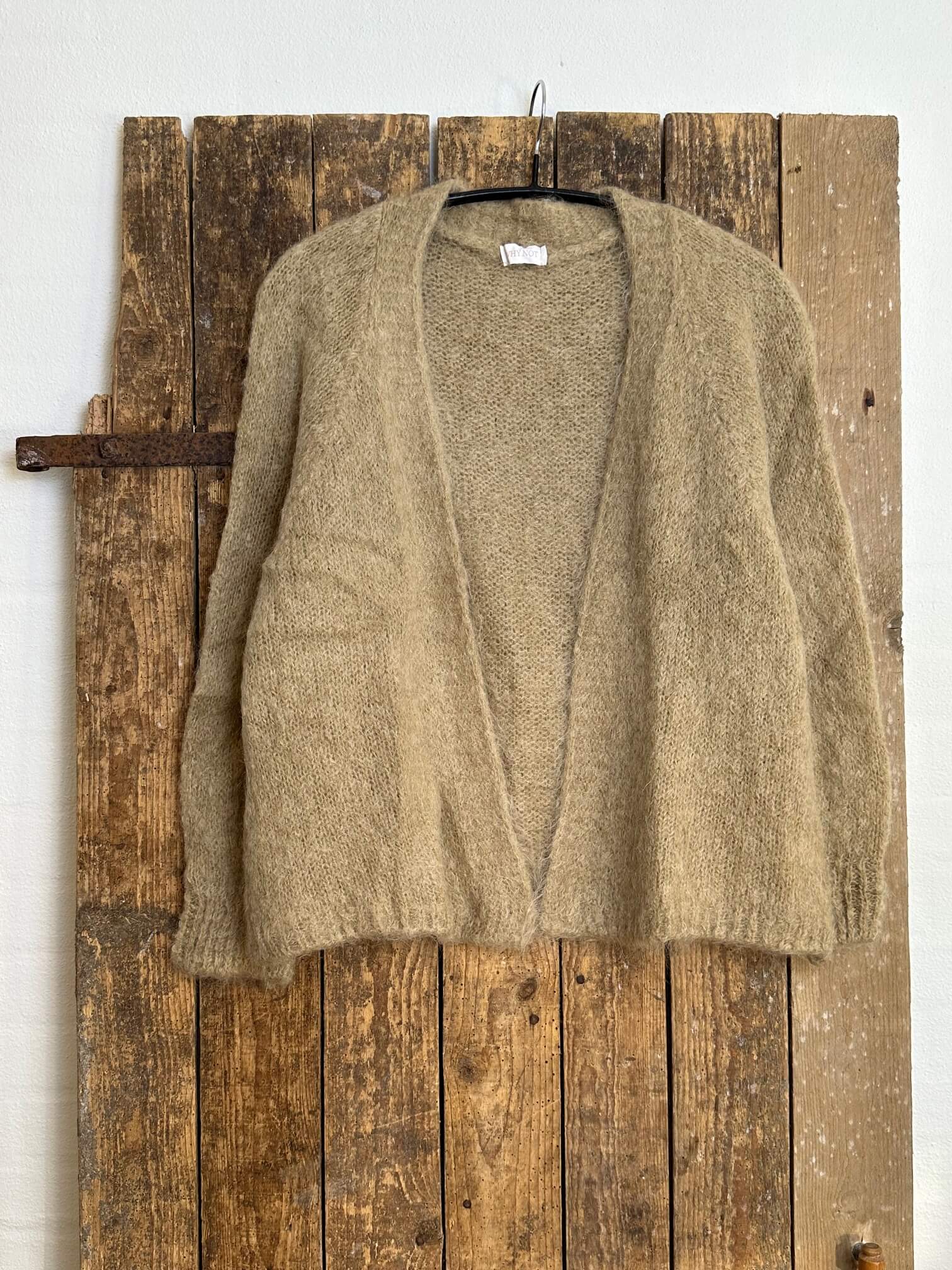 A taste of Fleurie mohair strikcardigan - camel