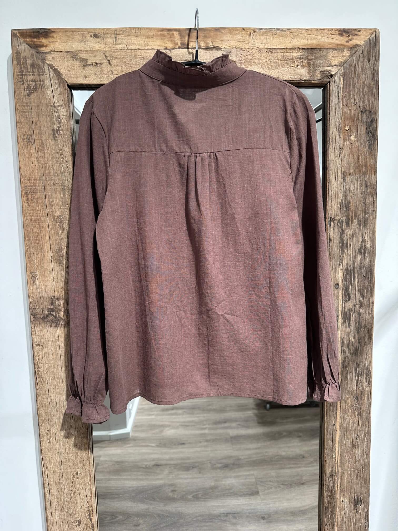 A taste of Fleurie broderet skjorte - brun