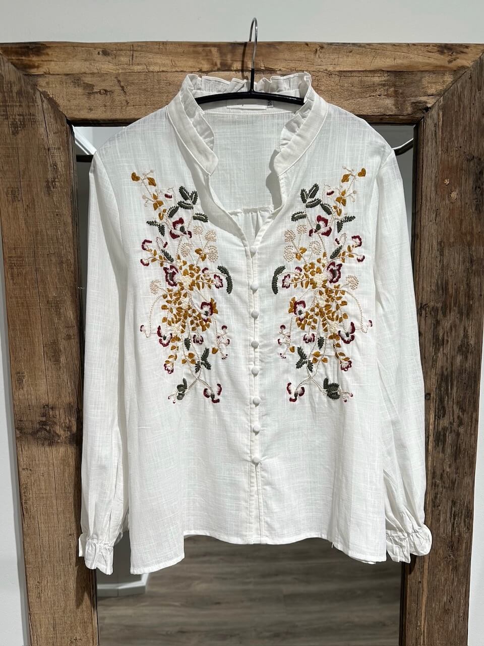 A taste of Fleurie broderet skjorte - off-white