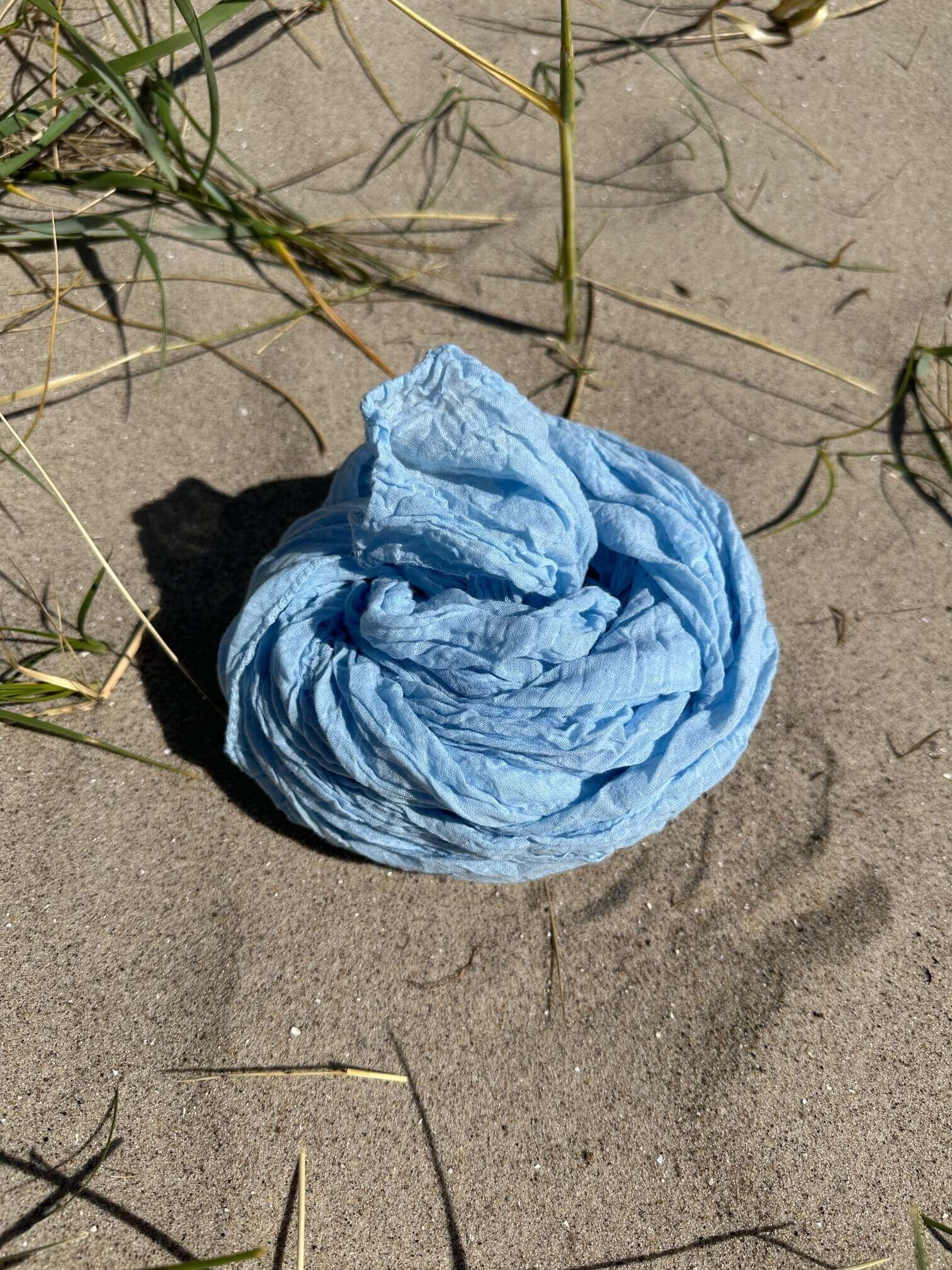 Delux Skagen bomuldstørklæde - lyseblå