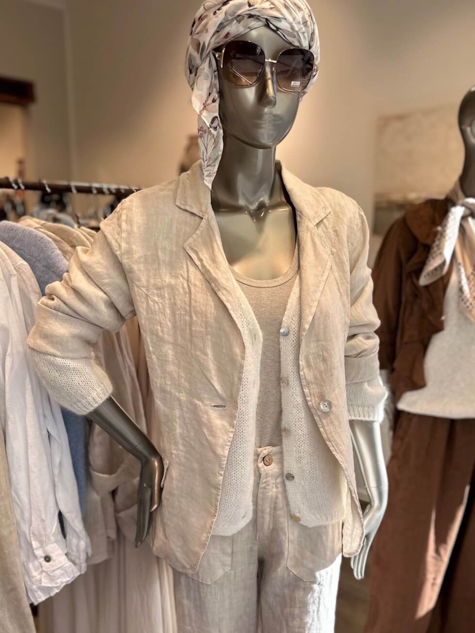 Delux Skagen hør blazer - sand