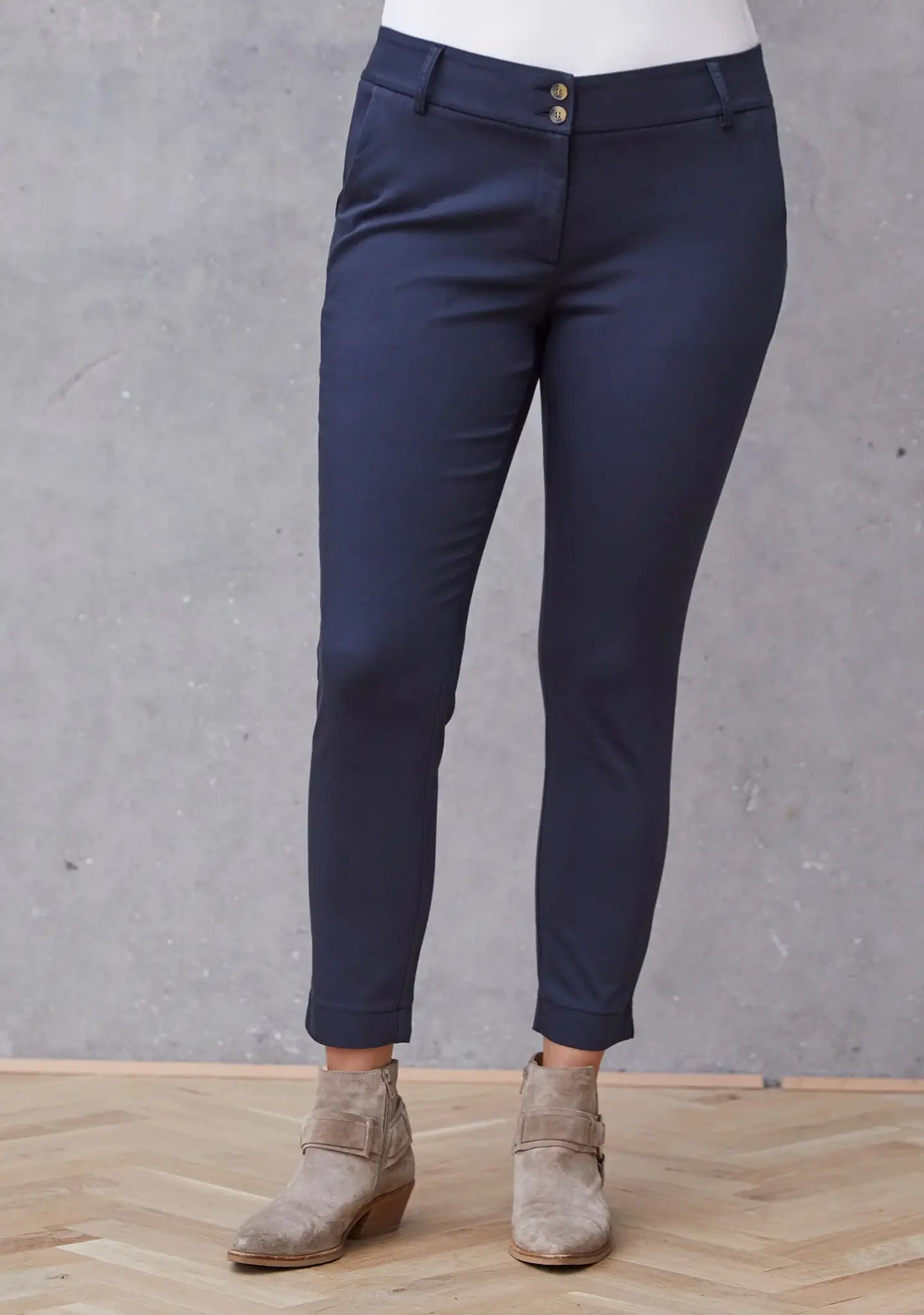 Isay chino bukser (ankel)- navy