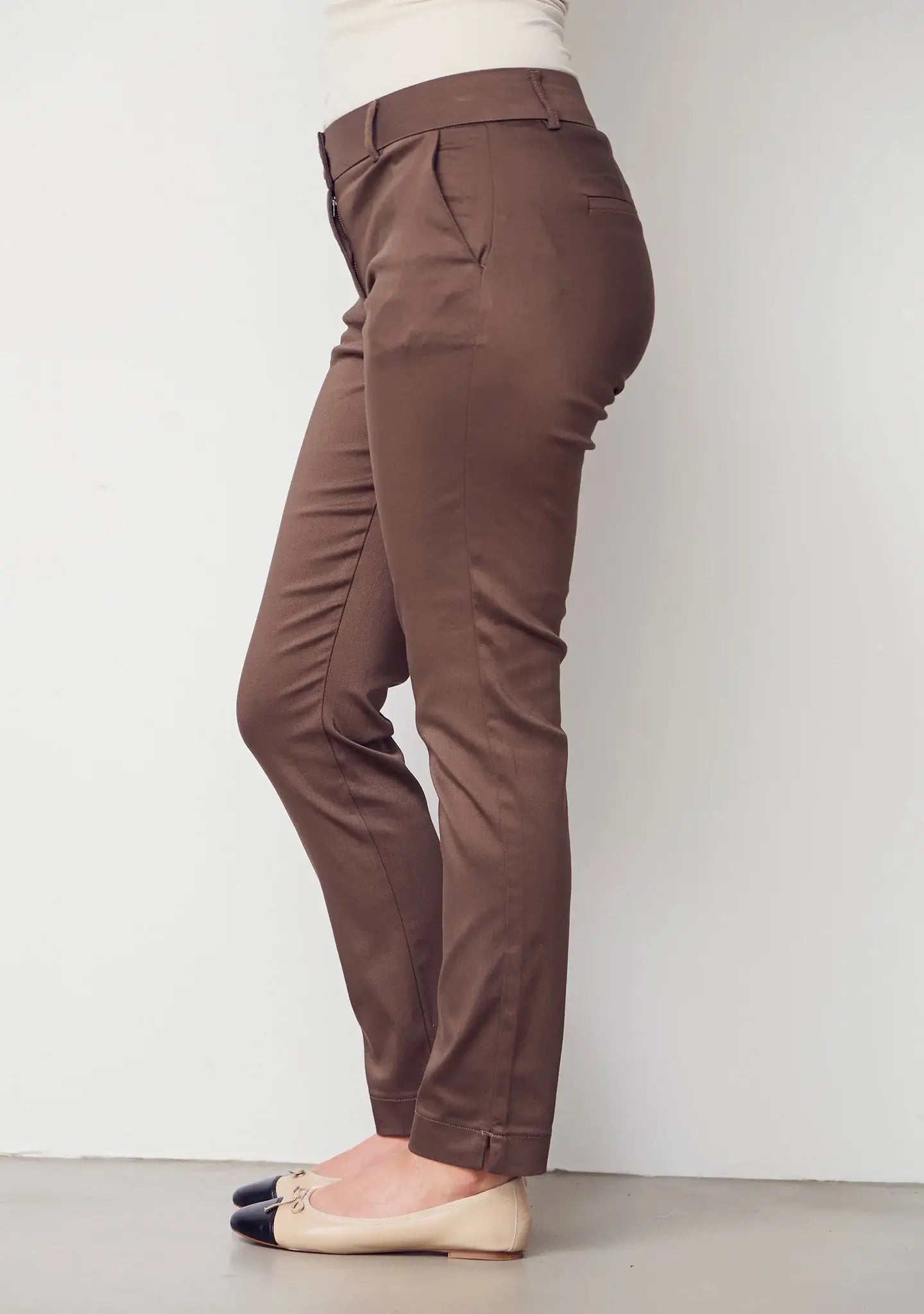 Isay chino bukser (lang)- mole (brun)