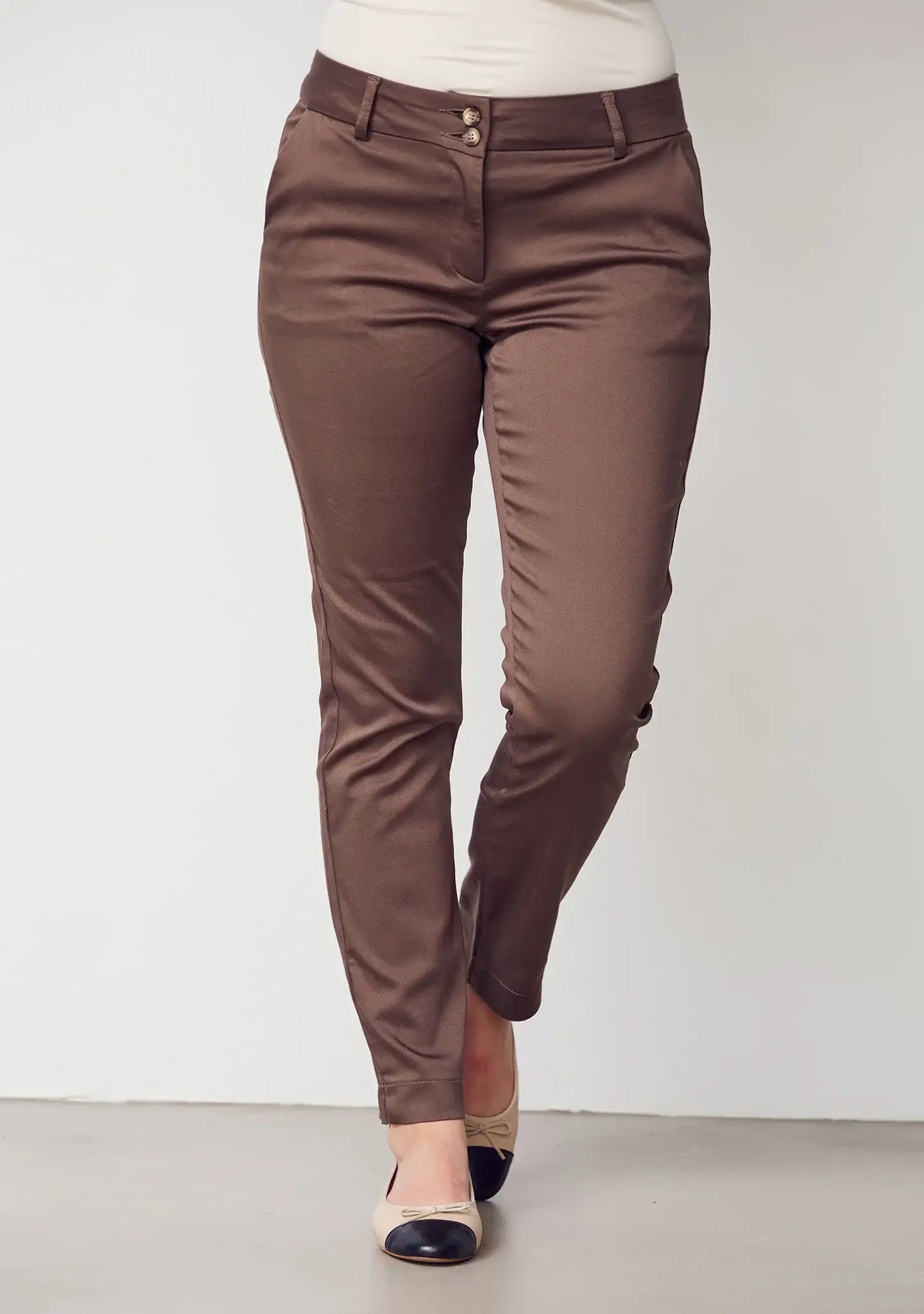 Isay chino bukser (lang)- mole (brun)